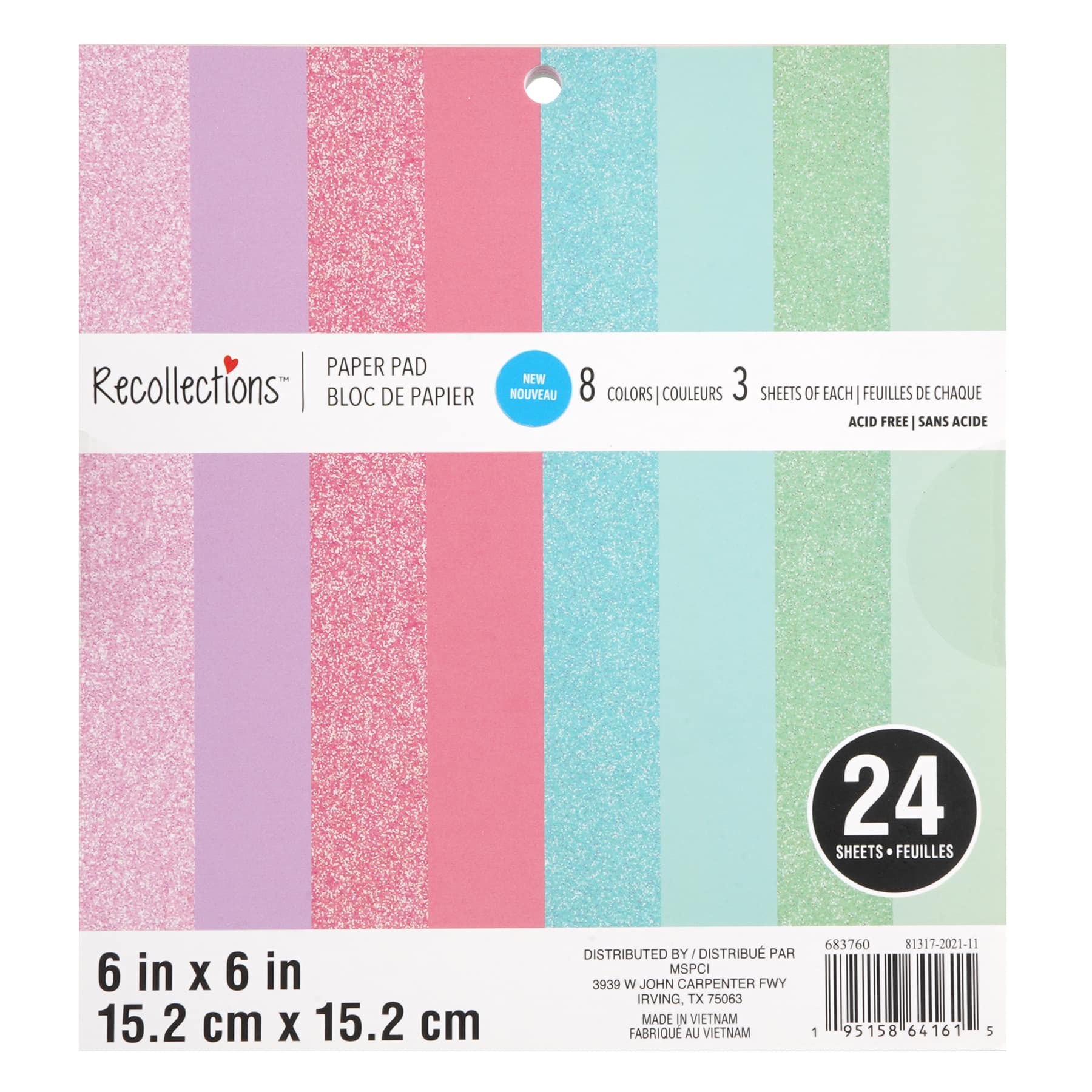 Recollections 4.5 x 6.5 Glitter Paper Pad - Each
