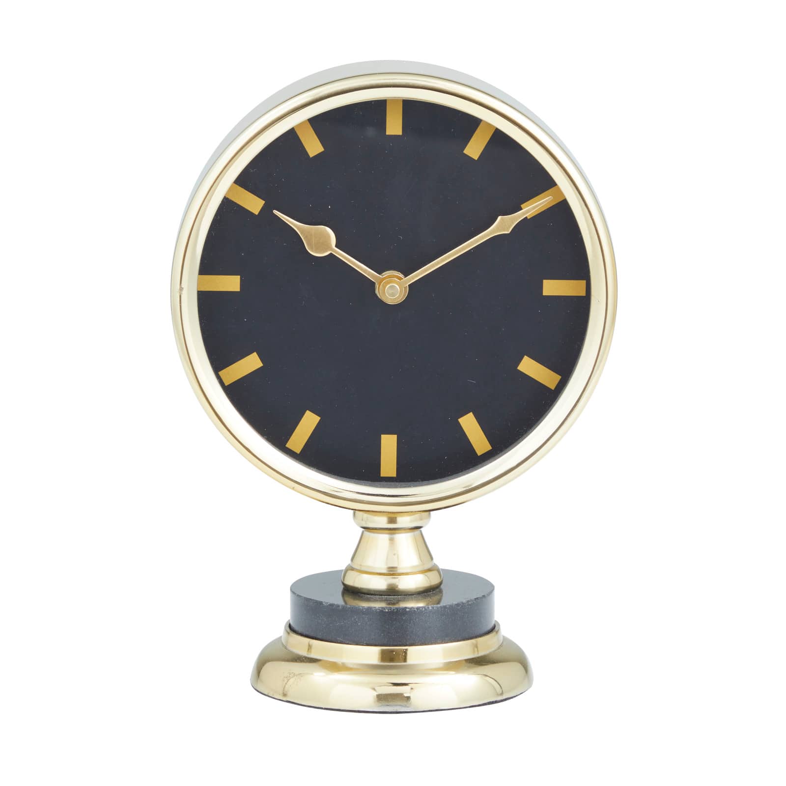 Gold Modern Abstract Clock, 6&#x22; x 4&#x22; x 9&#x22;