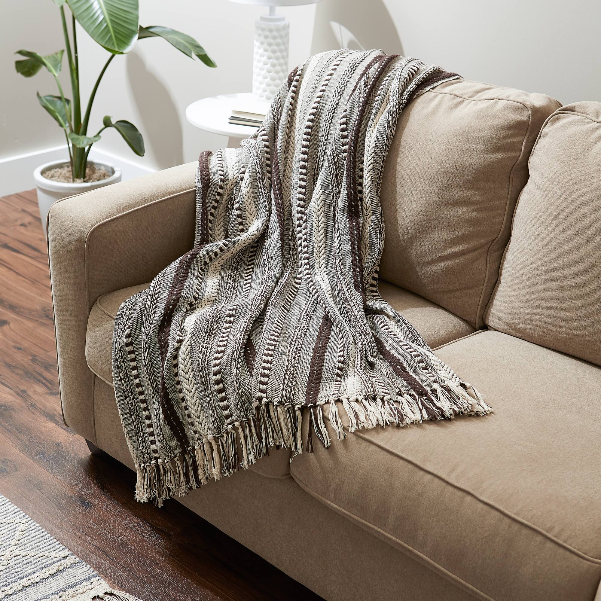 DII&#xAE; Braided Stripe Throw