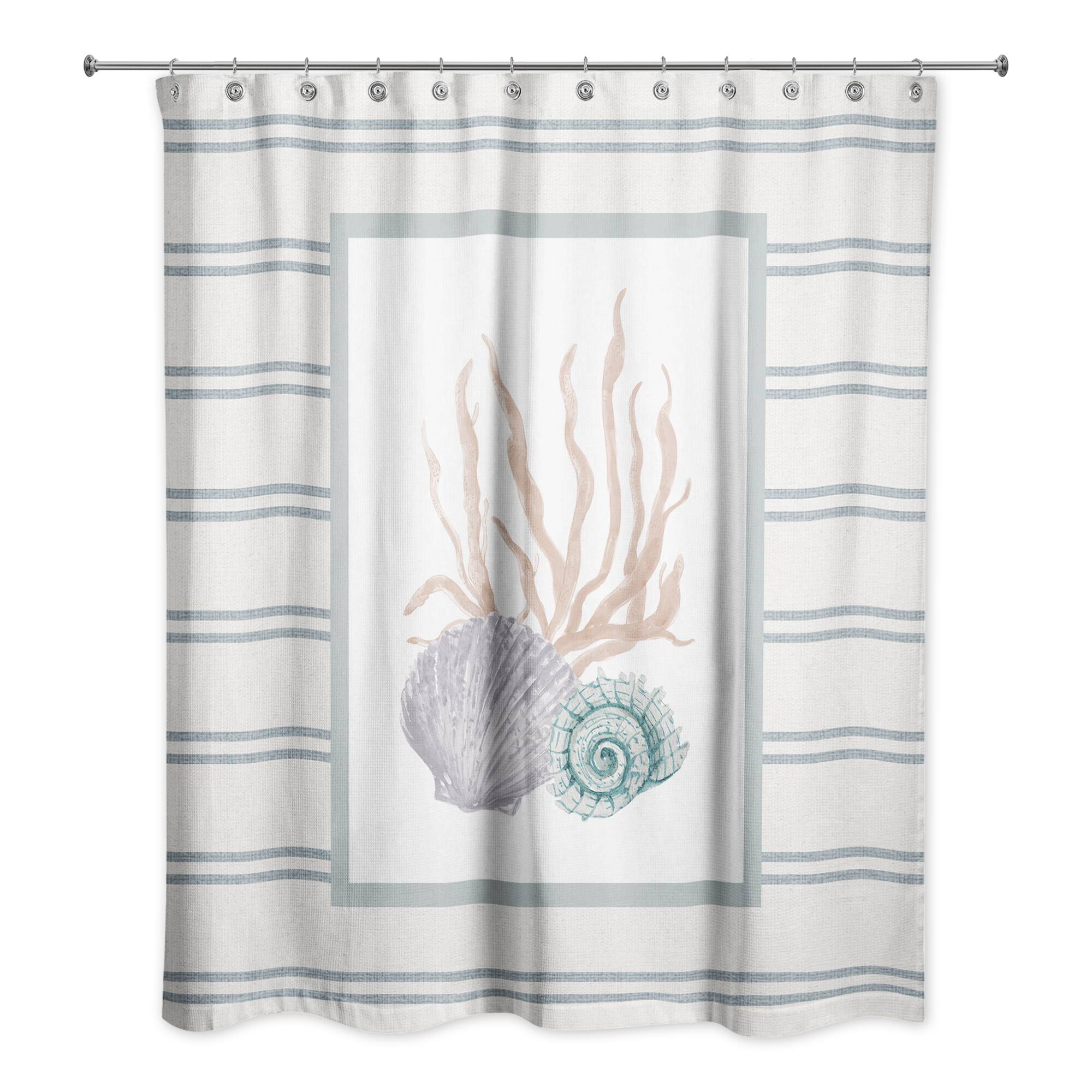 Scallop and Snail Shell 71" x 74" Shower Curtain