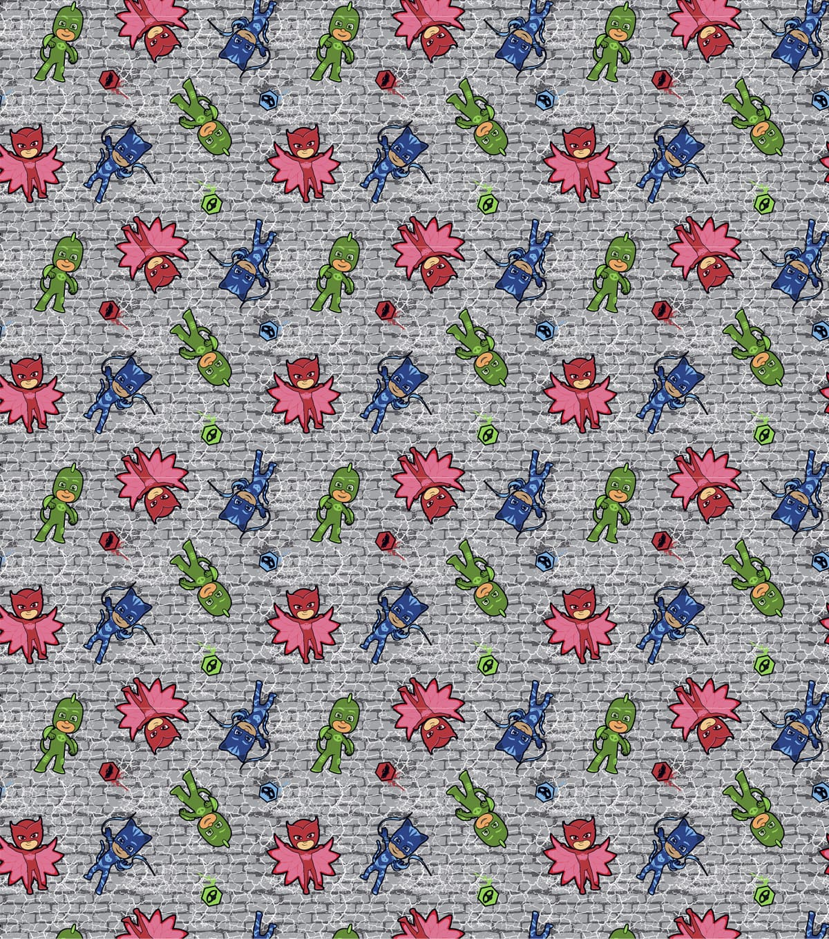 Eone PJ Masks Characters Cotton Fabric