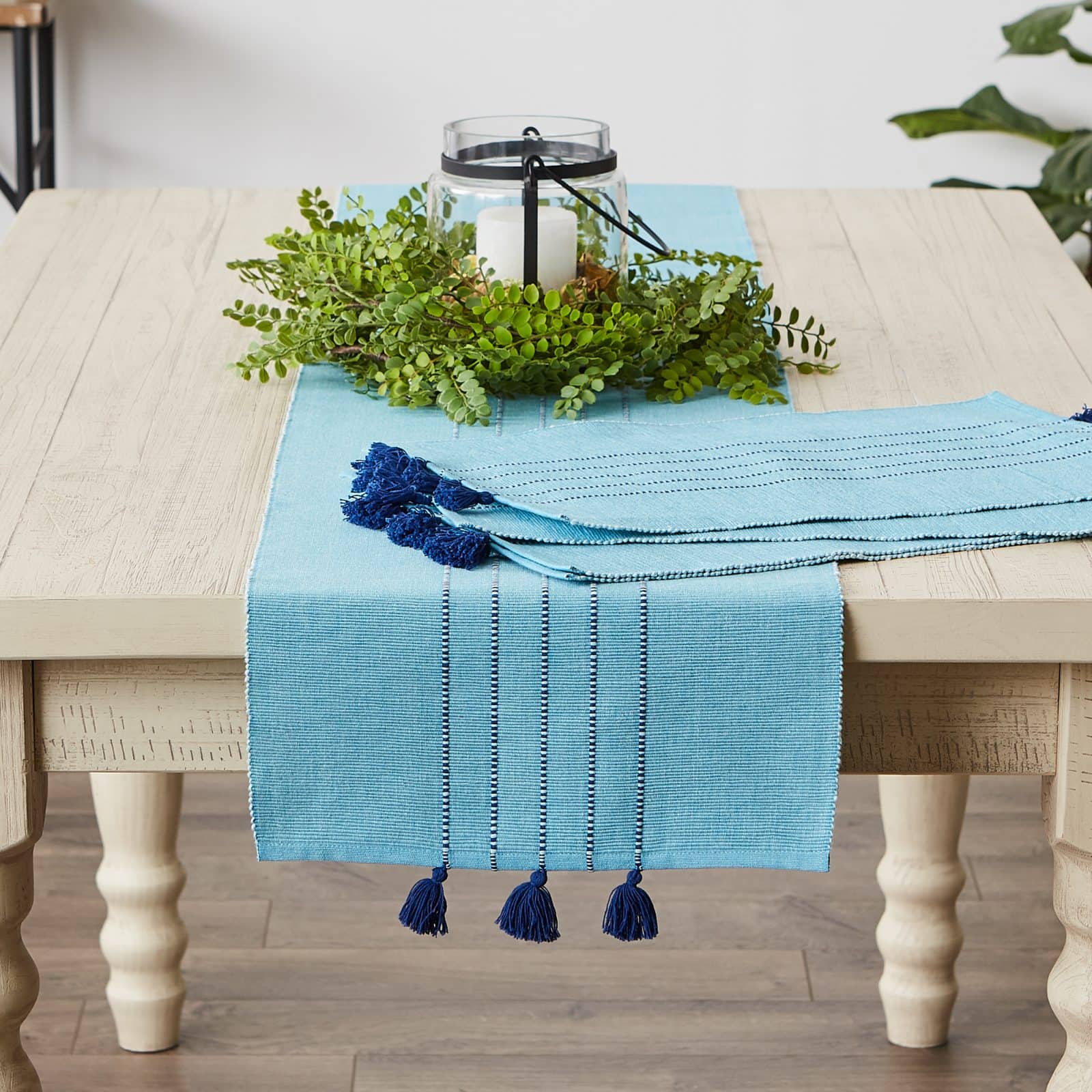 DII&#xAE; Thera Stripe Blue Placemats, 6ct.