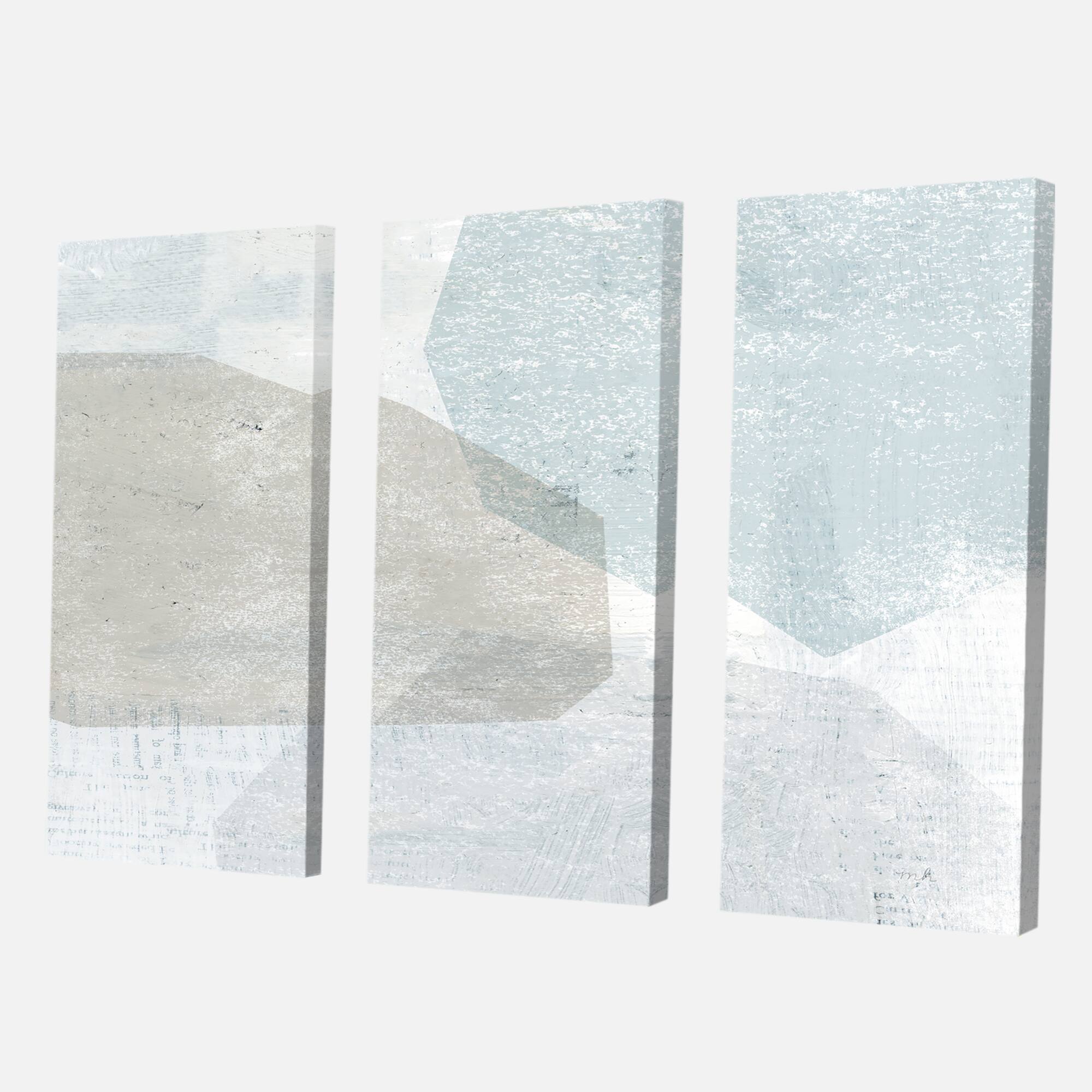 Designart - Grey and White Collage I - Modern Premium Canvas Wall Art