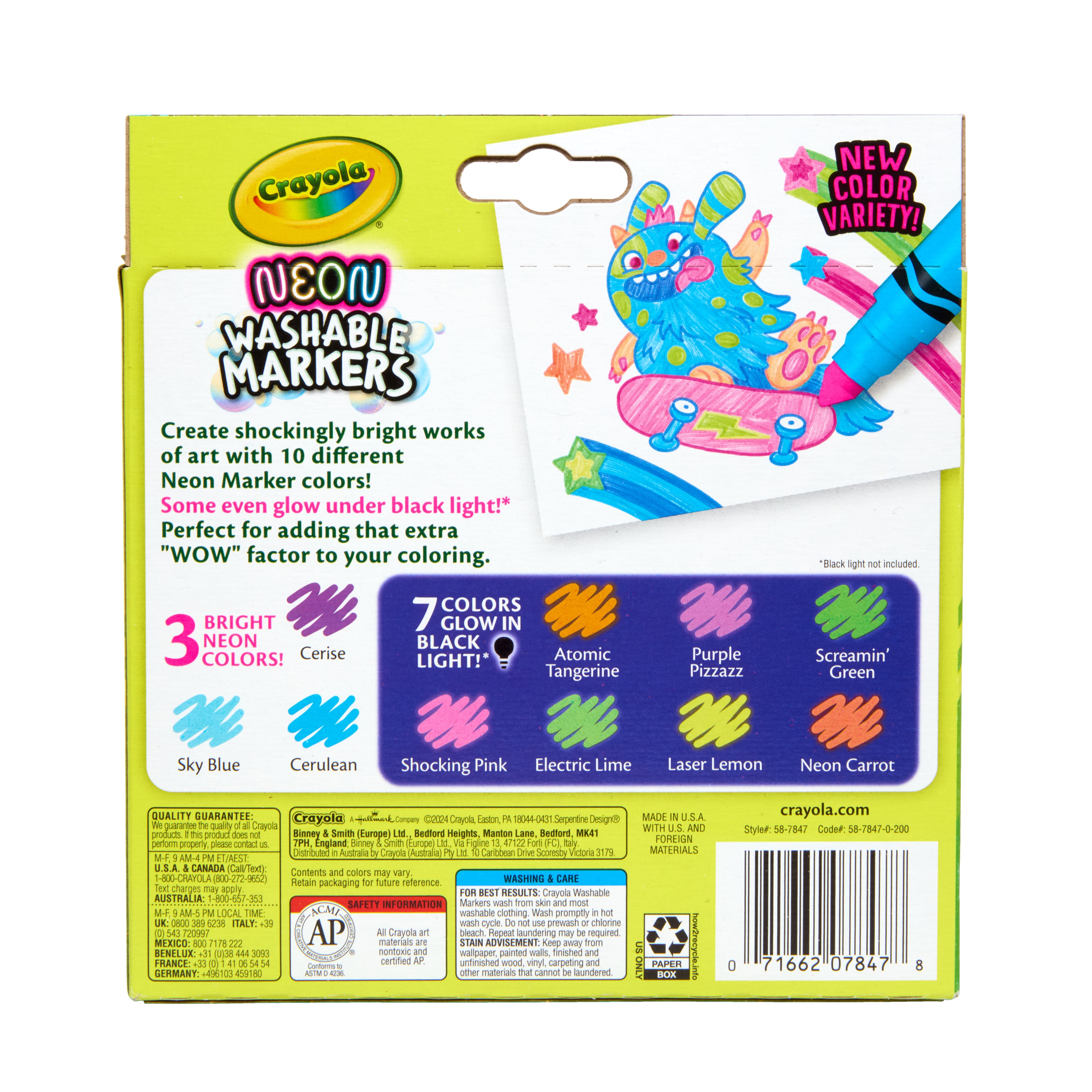 Crayola&#xAE; Neon 10 Color Marker Set