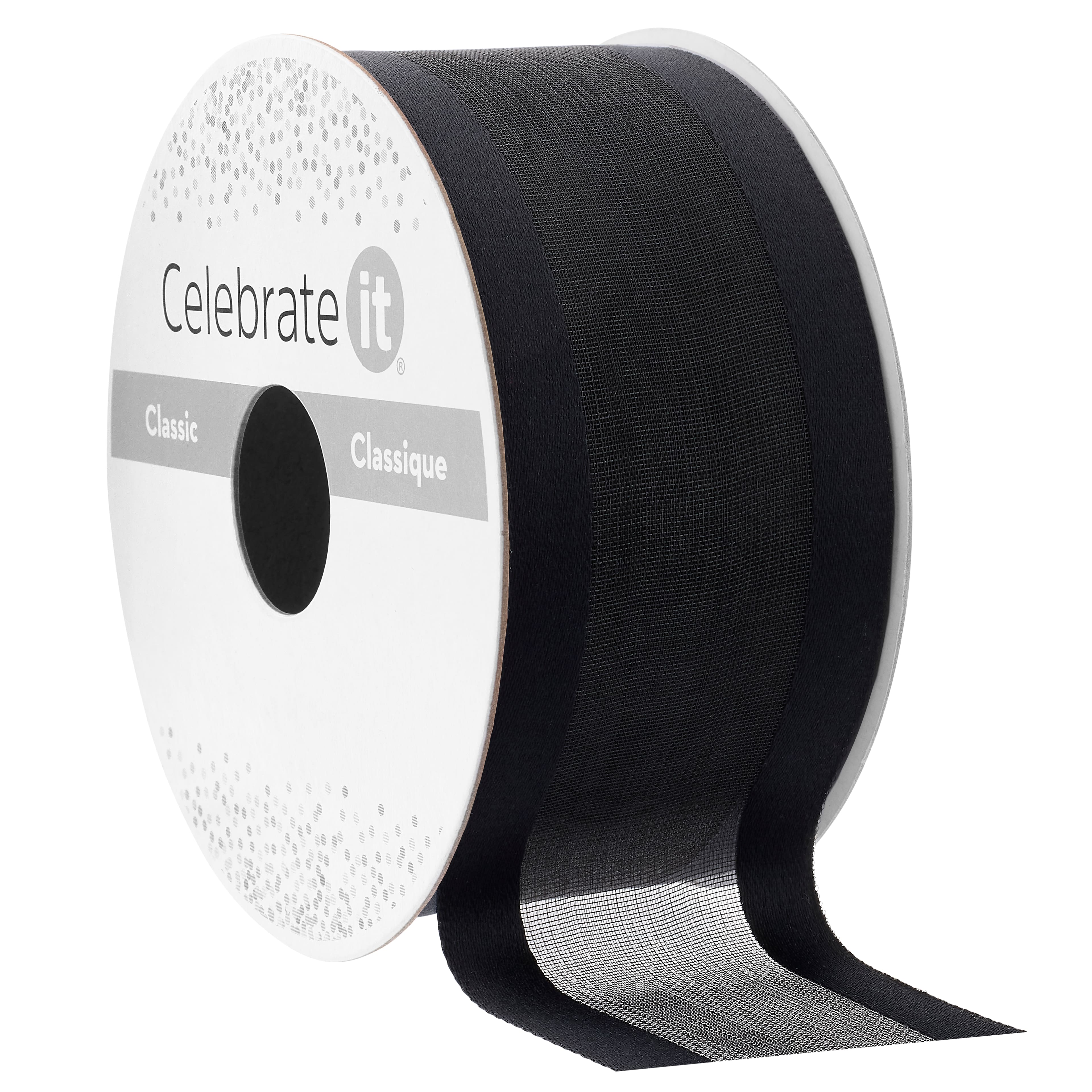 1.5&#x22; x 3yd. Sheer with Satin Edge Ribbon by Celebrate It&#xAE; Classic