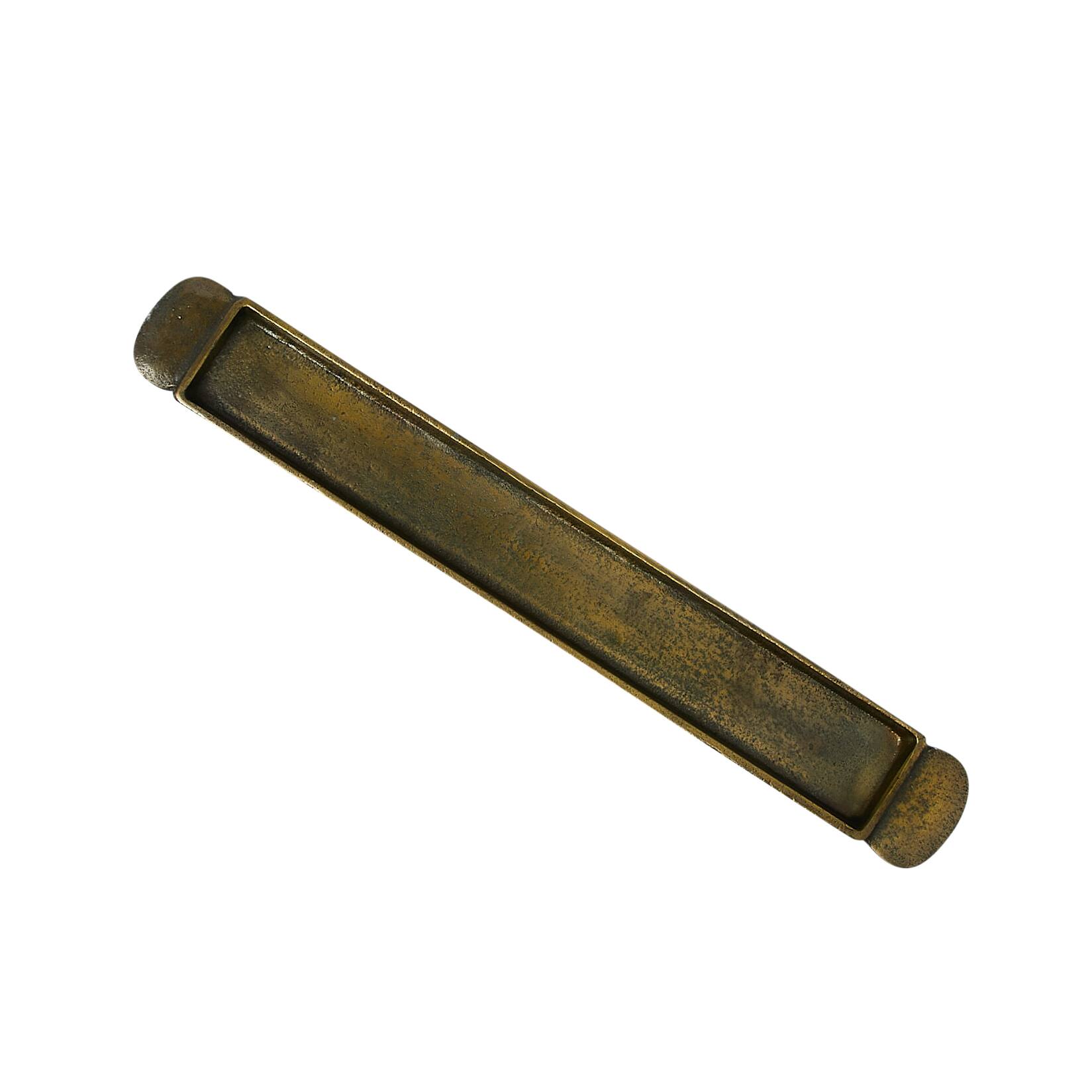 Hello Honey® 22" Antique Gold Finish Vintage Decorative Narrow Aluminum Tray