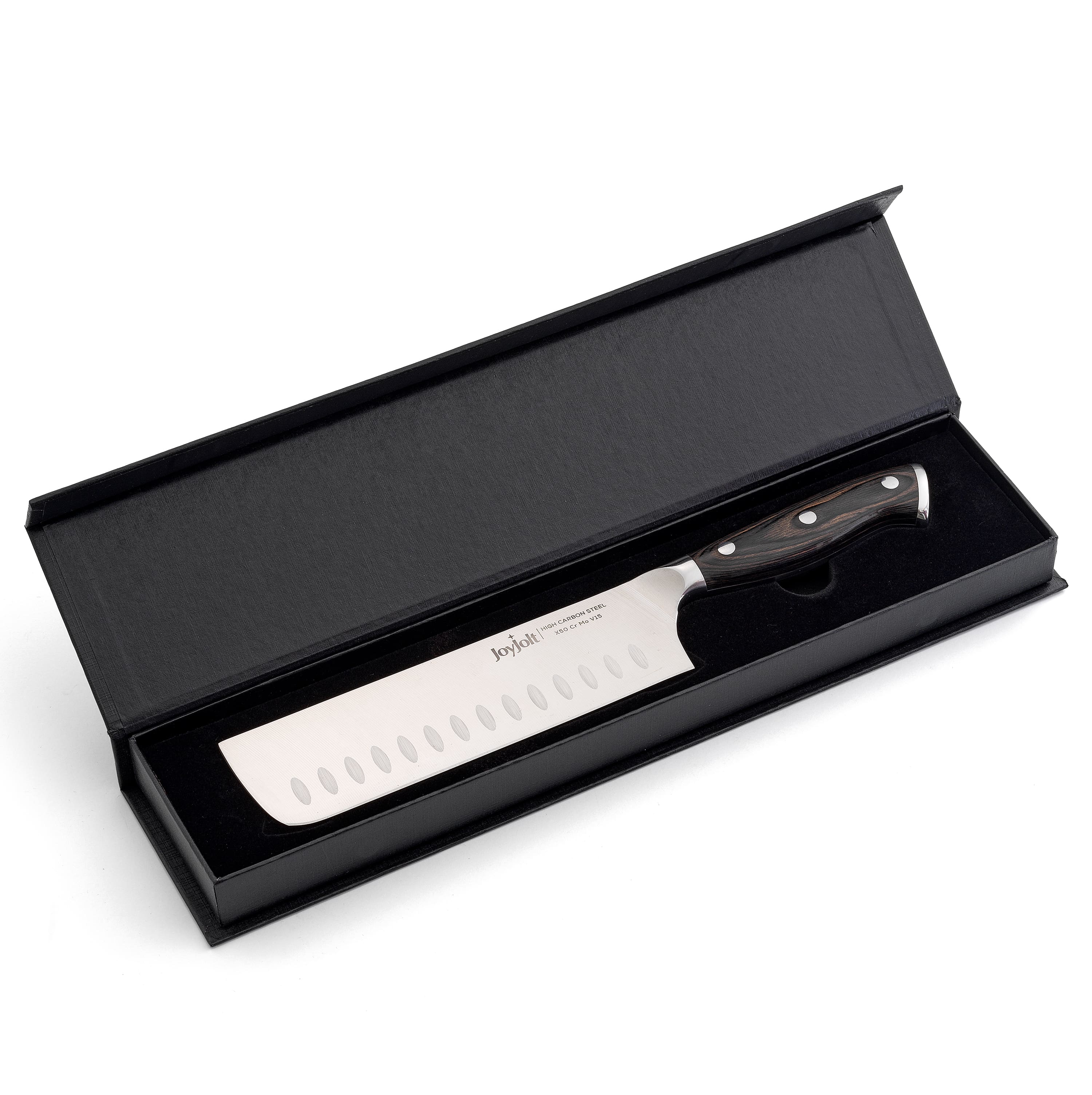 JoyJolt&#xAE; 7&#x22; High Carbon Steel Nakiri Knife
