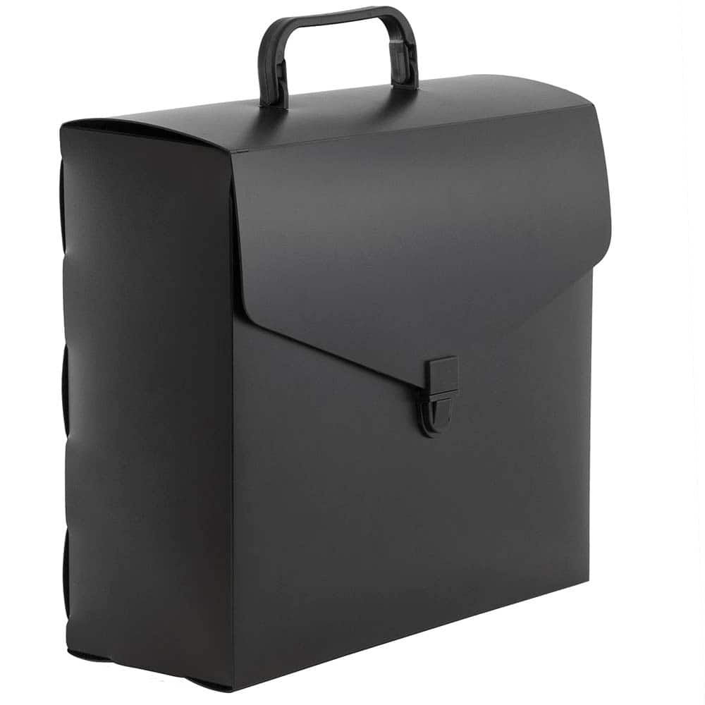 JAM Paper 10" x 12" Black Plastic Portfolio File Carry Case