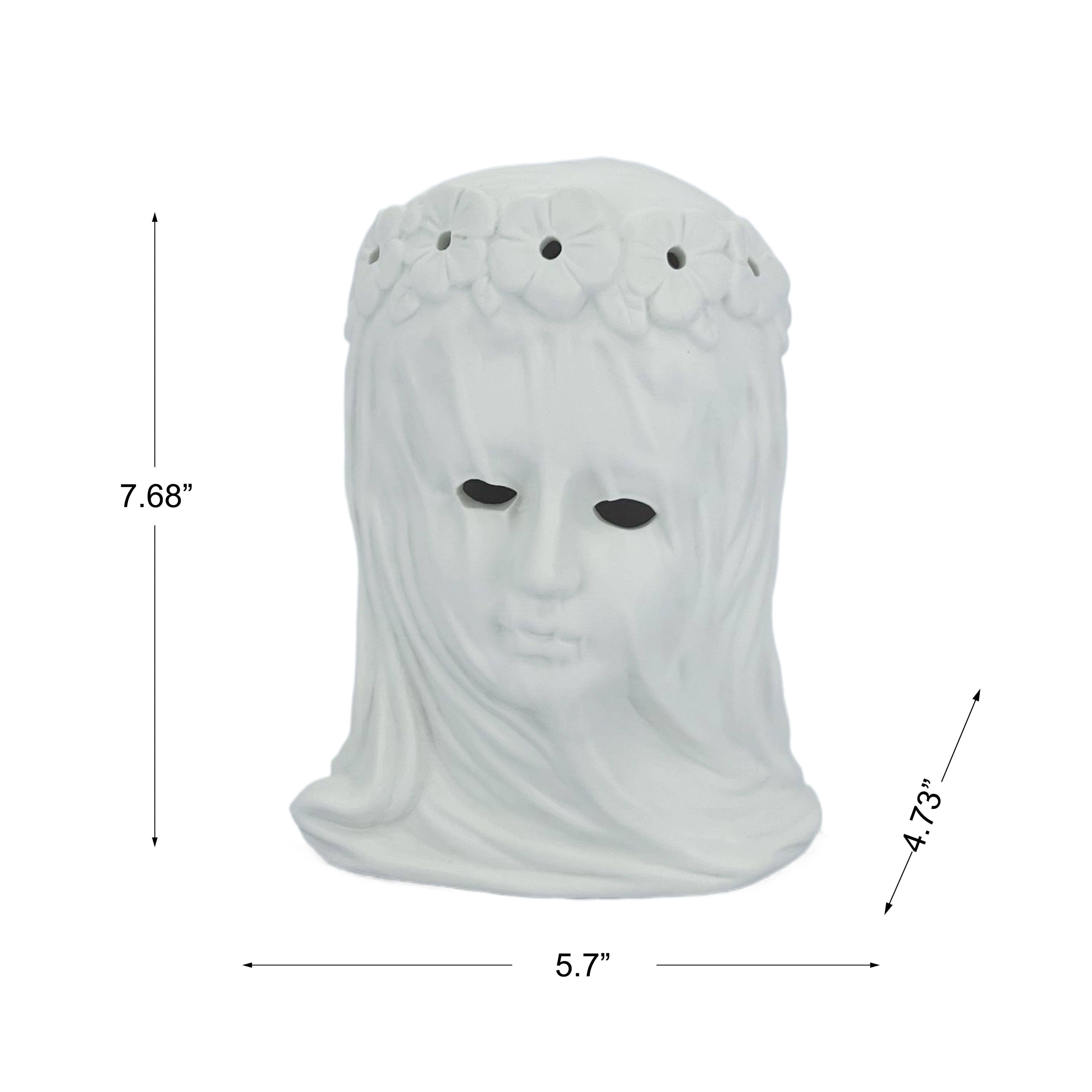 7.75" DIY Ceramic LED Veiled Lady Décor by Make Market®