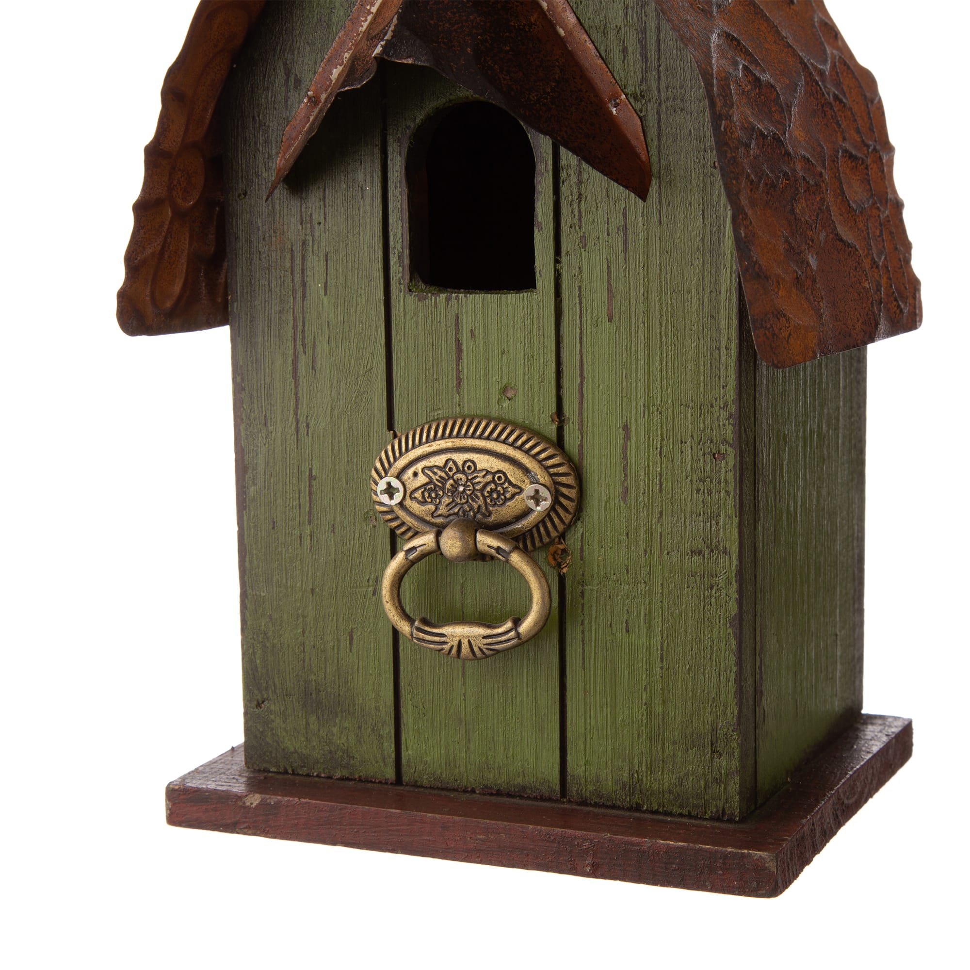 Glitzhome&#xAE; Rustic Garden Distressed Wooden Birdhouse