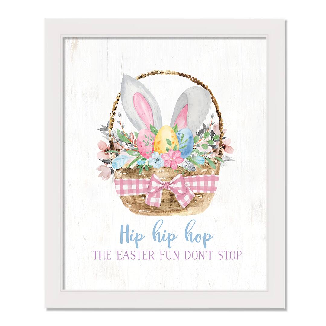 Easter Basket Goodies 16&#x22; x 20&#x22; White Framed Print Under Plexiglass