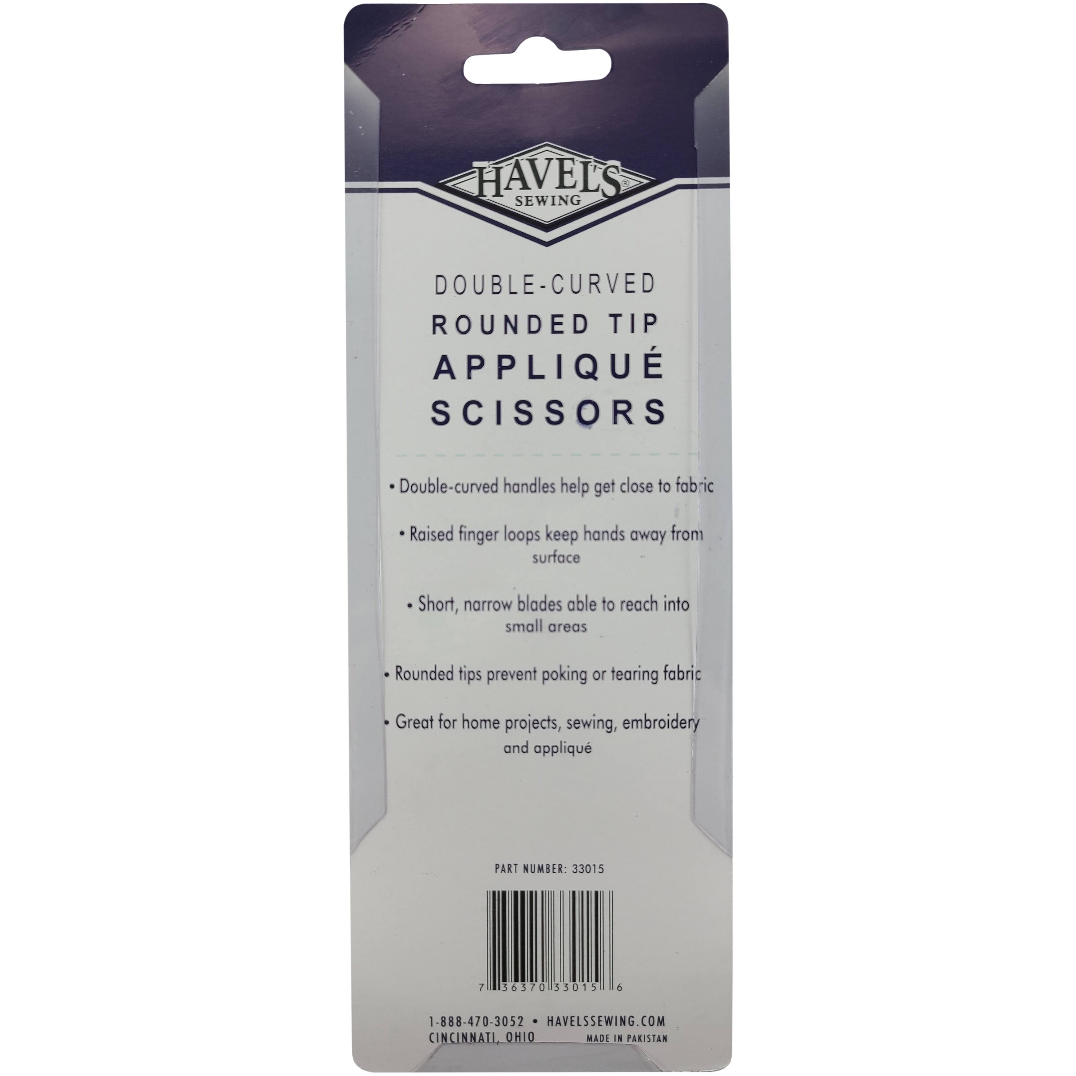 Havel's™ 5.75" Rounded Tips Double-Curved Applique Scissors