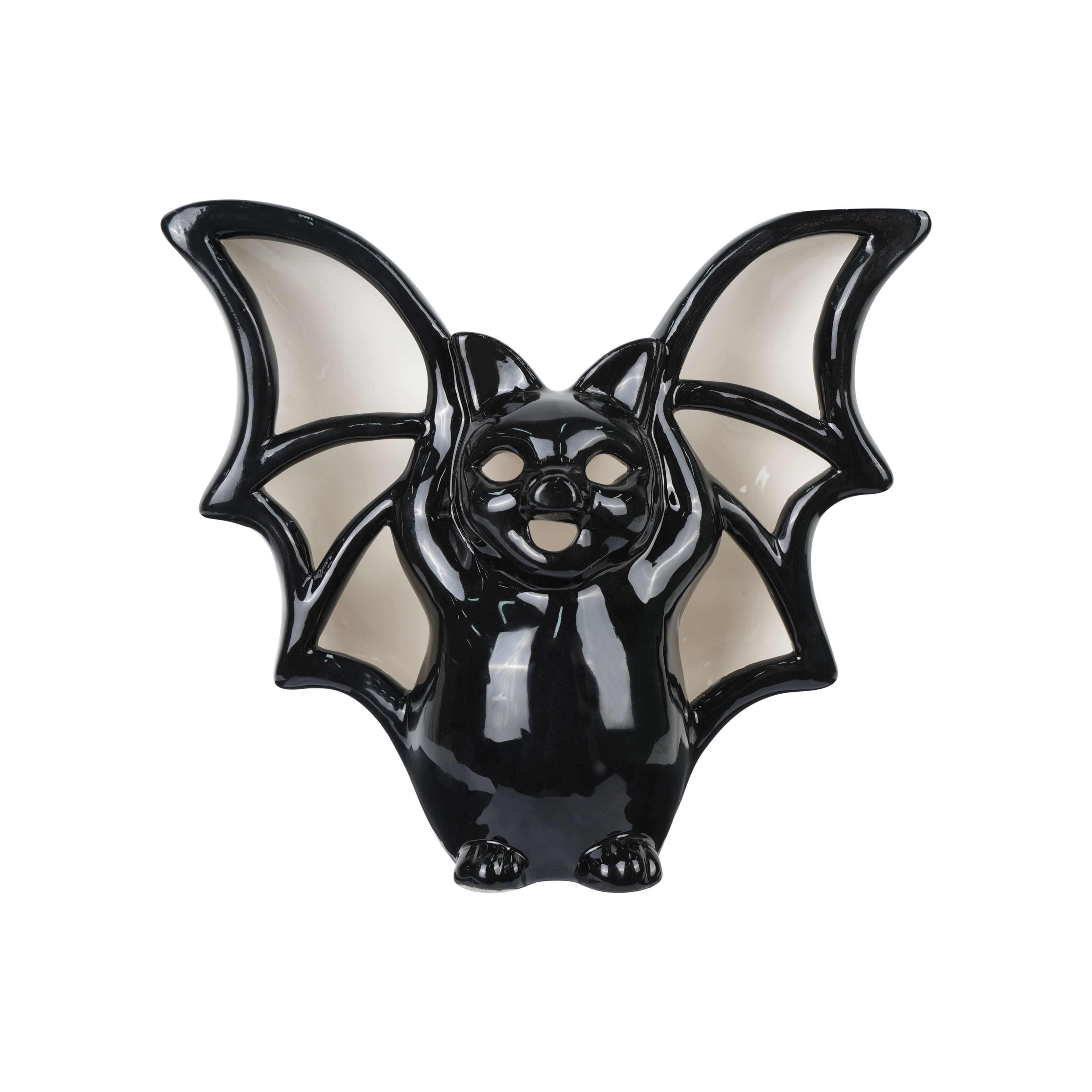 8&#x22; Black Bat LED Ceramic Tabletop D&#xE9;cor by Ashland&#xAE;