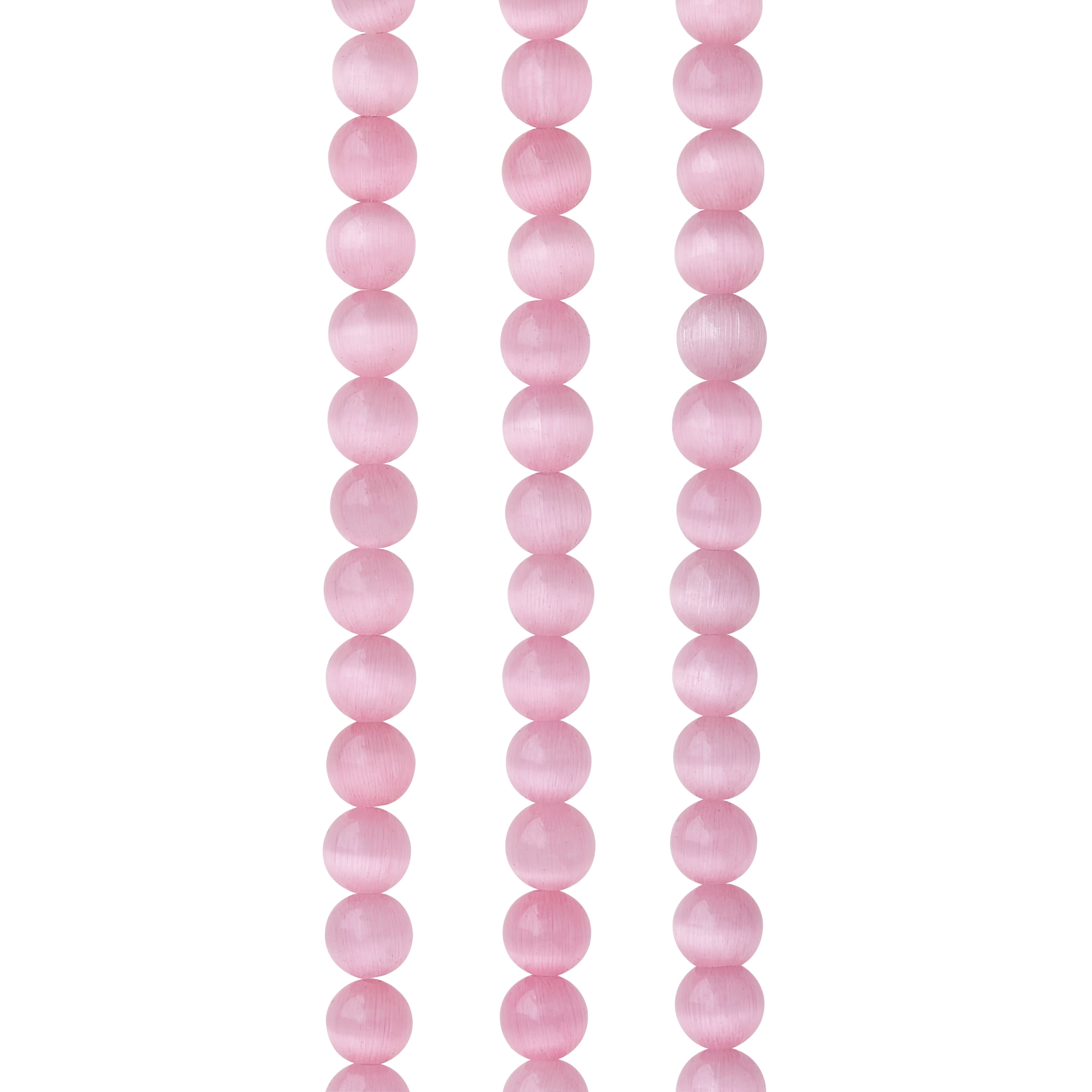 Cat's Eye Round Glass Beads, 6mm by Bead Landing™