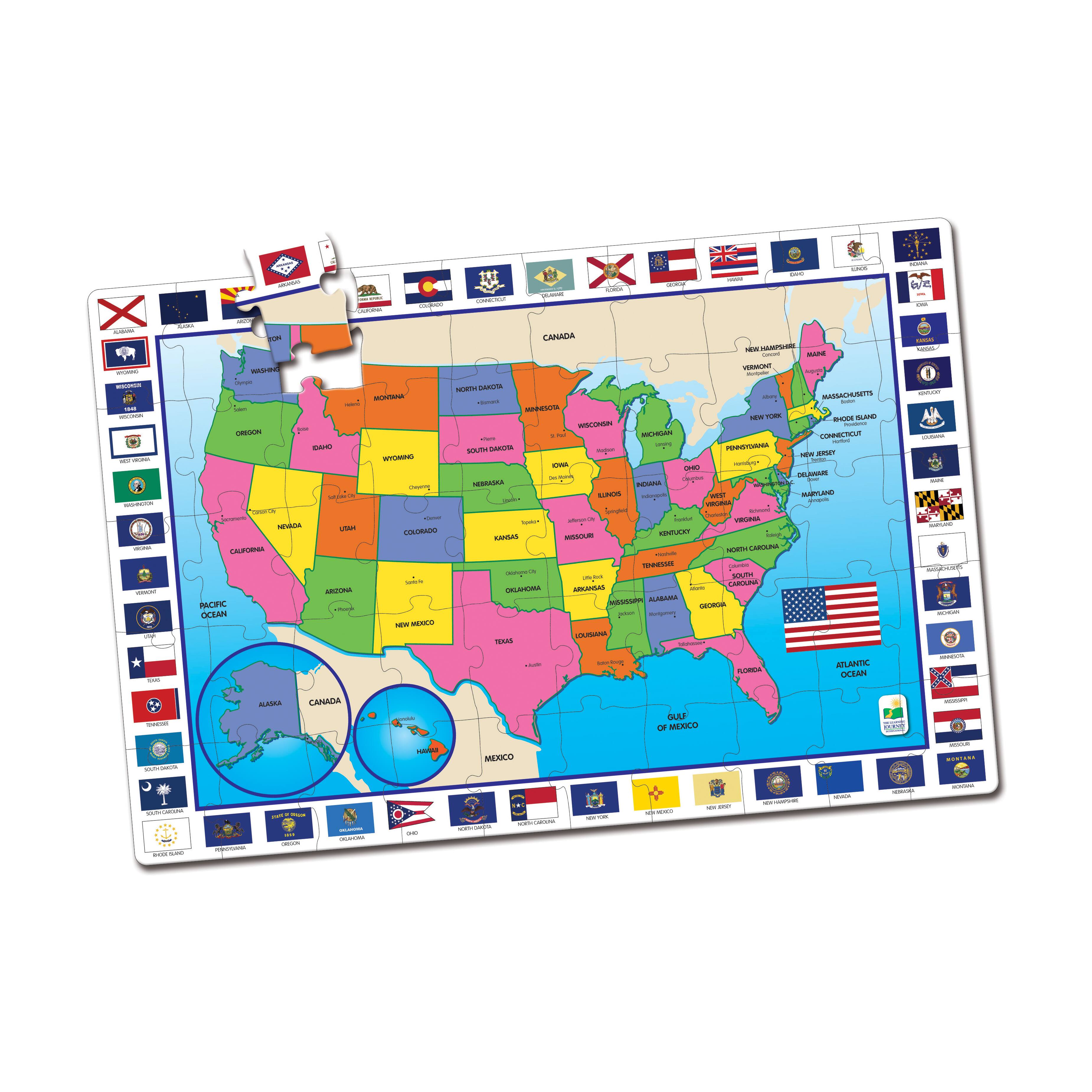 The Learning Journey U.S.A. Map 50 Piece Floor Puzzle