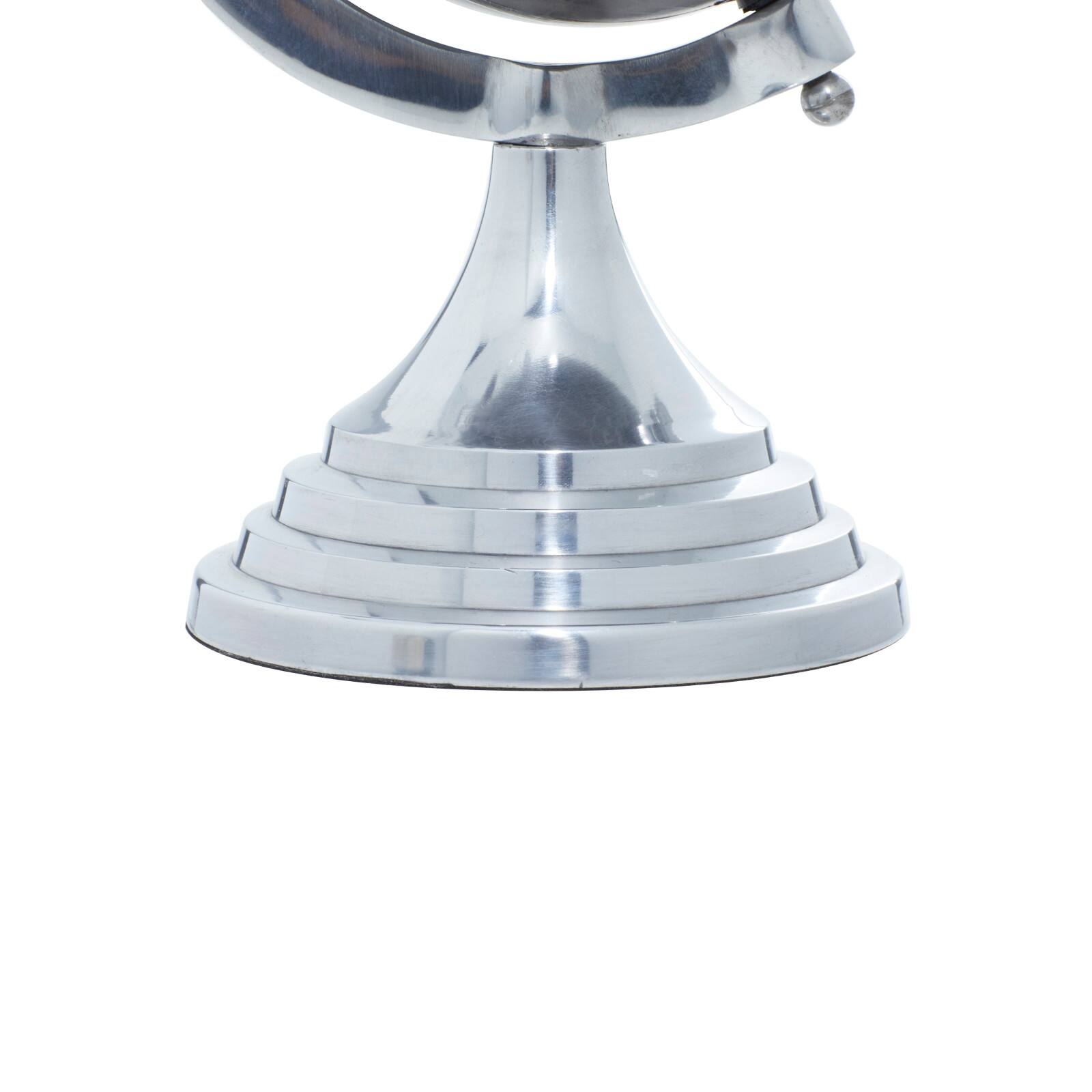 12&#x22; Silver Aluminum Glam Globe