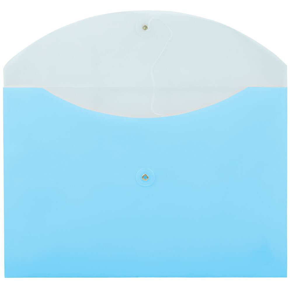 JAM Paper Letter Booklet Plastic Envelopes with Button & String Tie Closure, 12ct. Envelopes