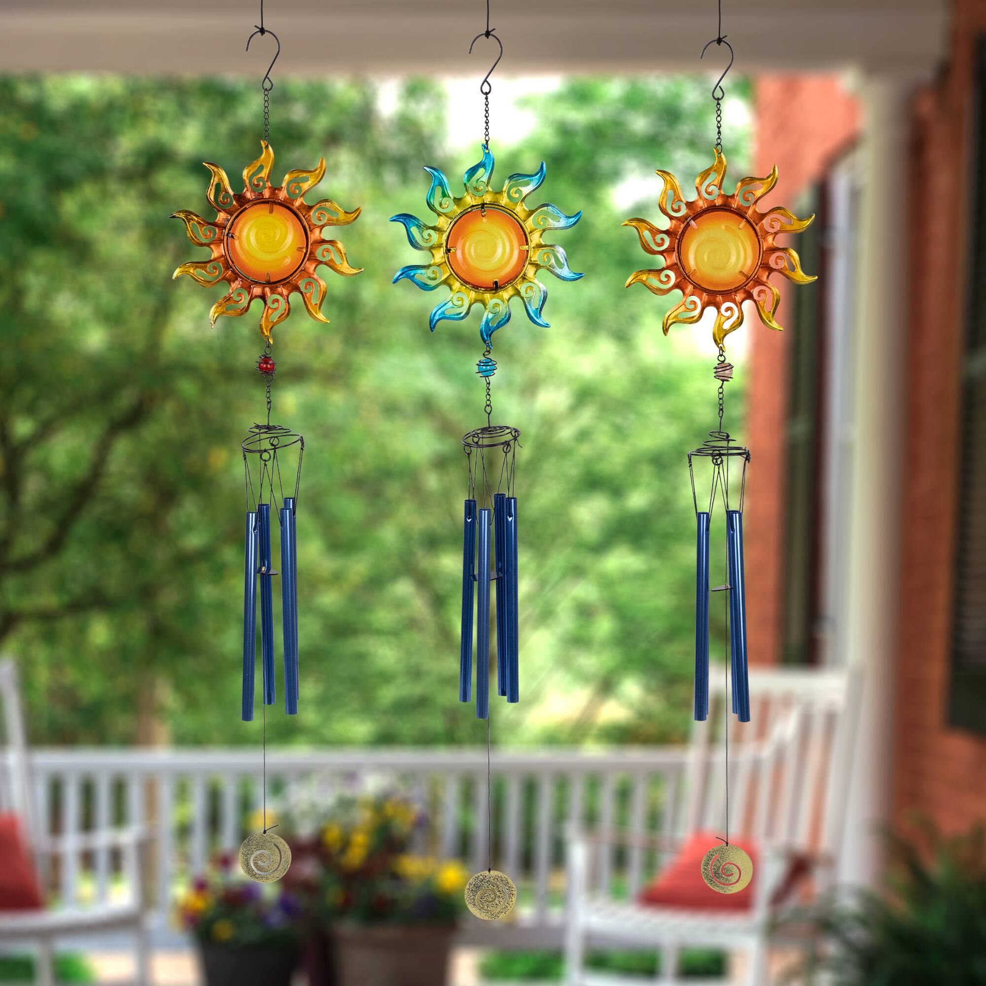 2.5ft. Shining Suns Outdoor Garden Windchimes, 3ct.