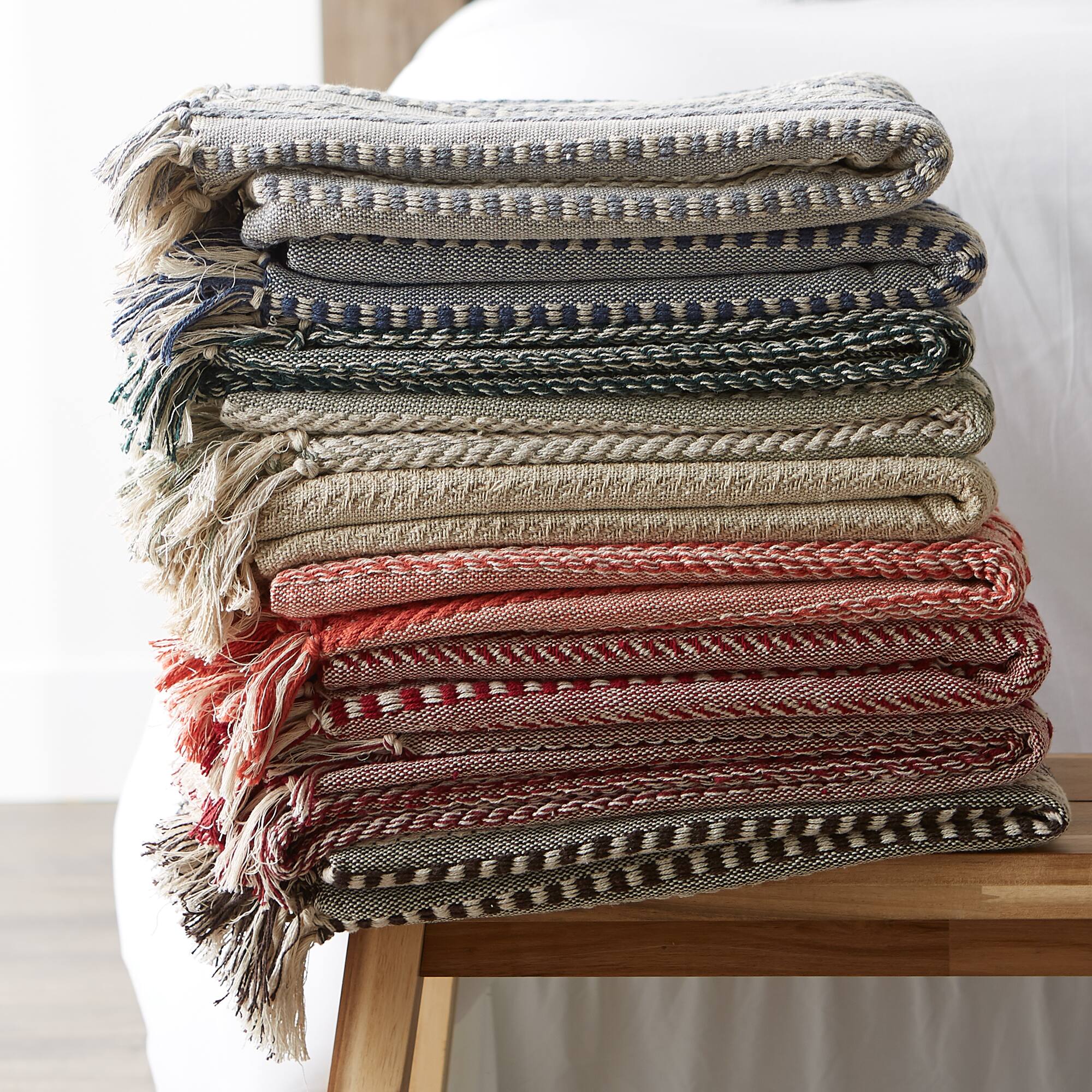DII&#xAE; Braided Stripe Throw