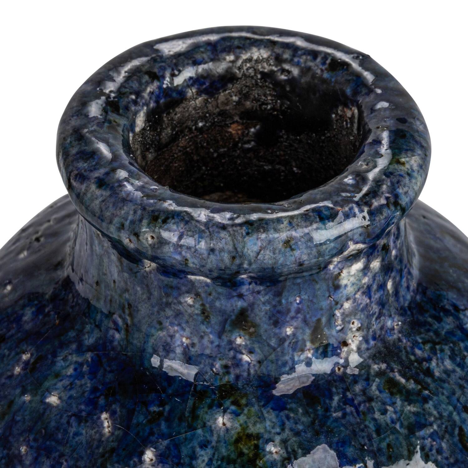 Hello Honey® Navy Terra Cotta Vase Set with Crackle Glaze