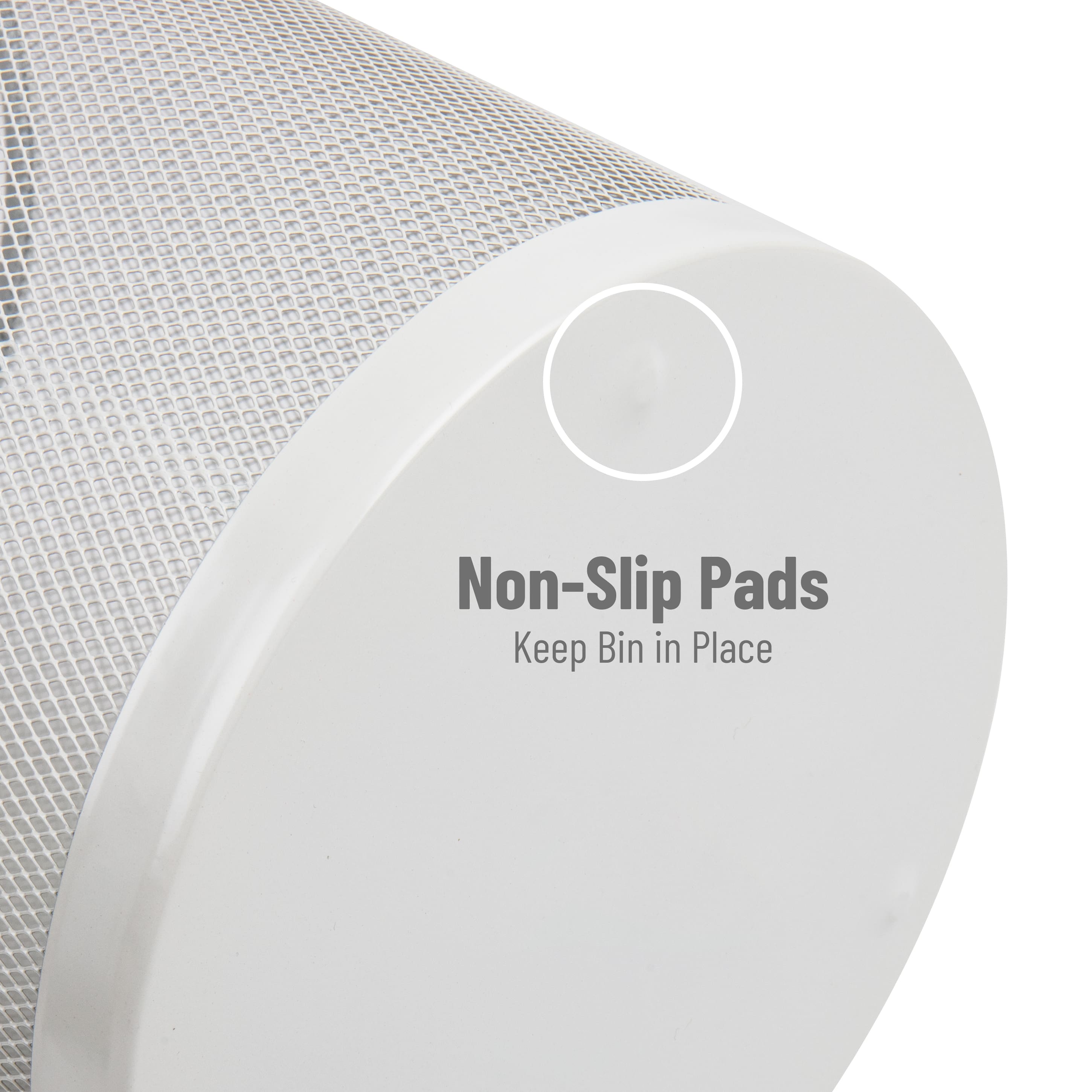 Mind Reader 2 Piece Garbage Round Metal Mesh Waste Basket Recycling Bin