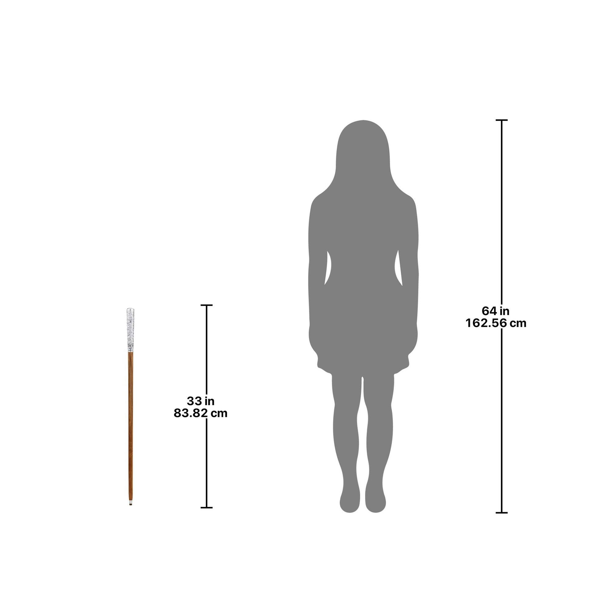 Empress Collection: Dandy Fellow Chrome Solid Hardwood Walking Stick
