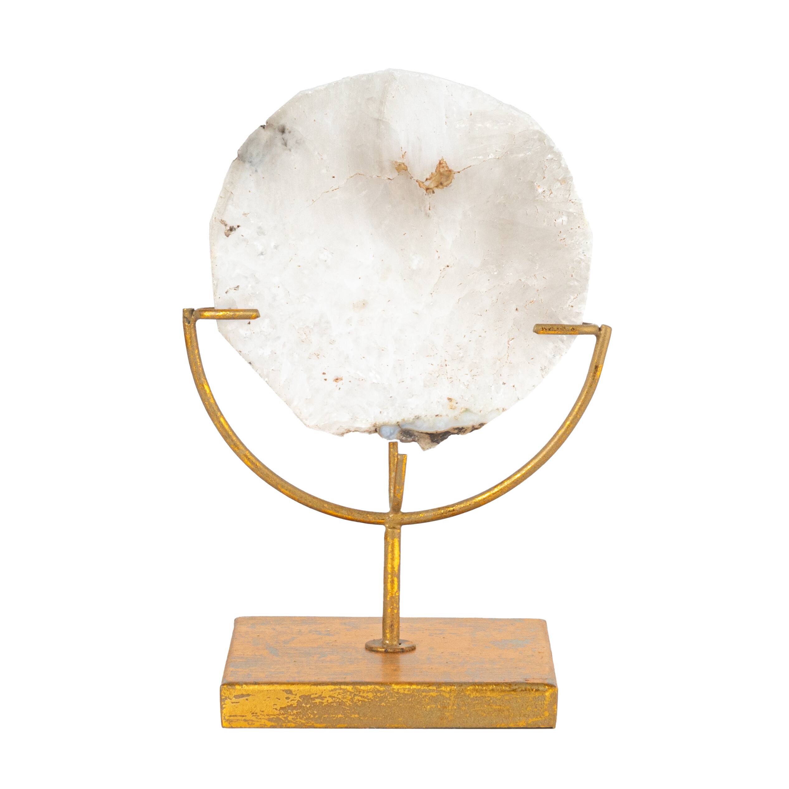 Hello Honey&#xAE; Natural Agate Decor On Stand (Each One Will Vary)