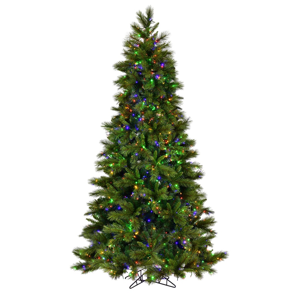 9ft. Pre-Lit Brighton Pine Artificial Christmas Tree, Color Changing LED Lights