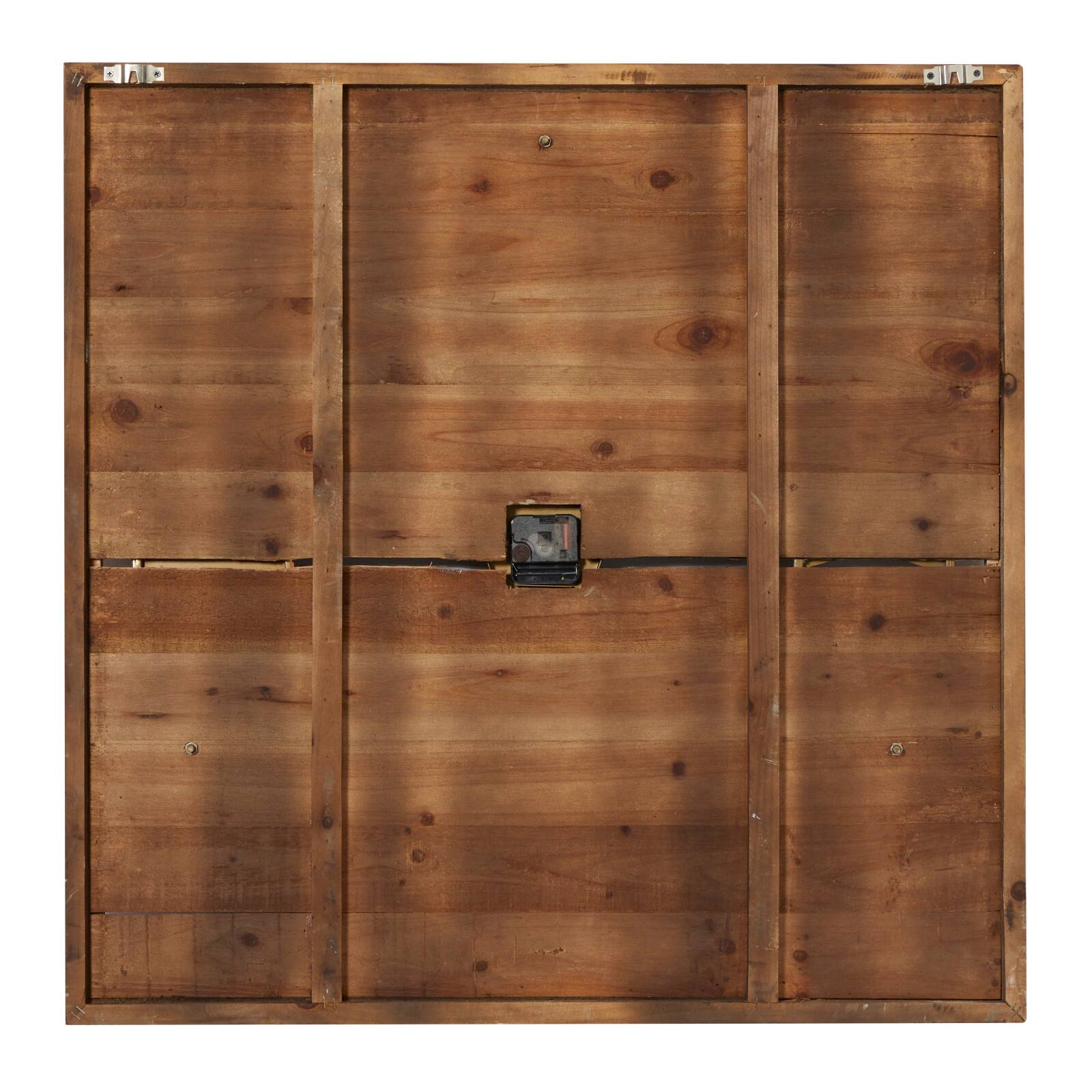 Brown Contemporary Wood Wall Clock, 30" x 30"