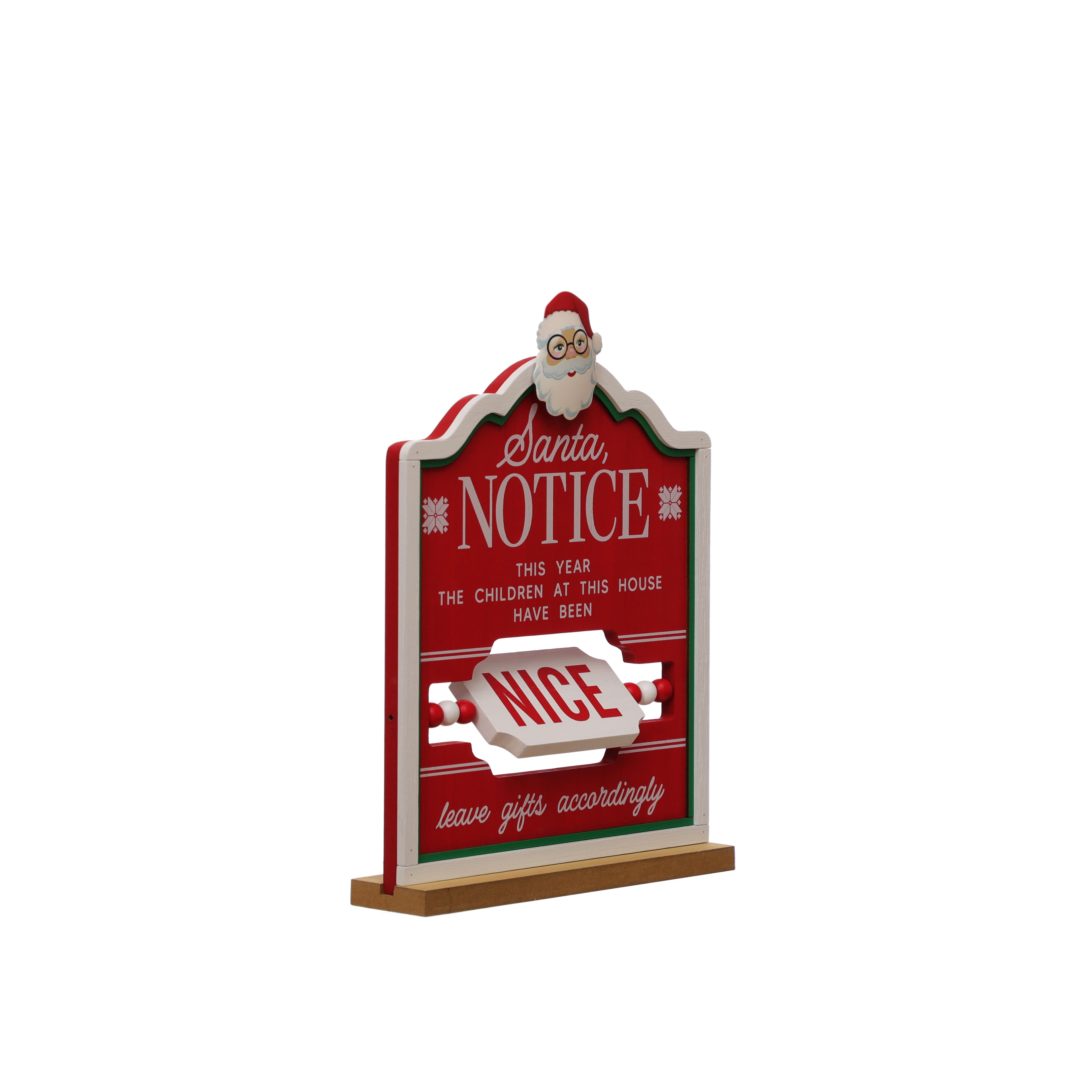 11.25&#x22; Santa Naughty or Nice Notice Tabletop D&#xE9;cor by Ashland&#xAE;