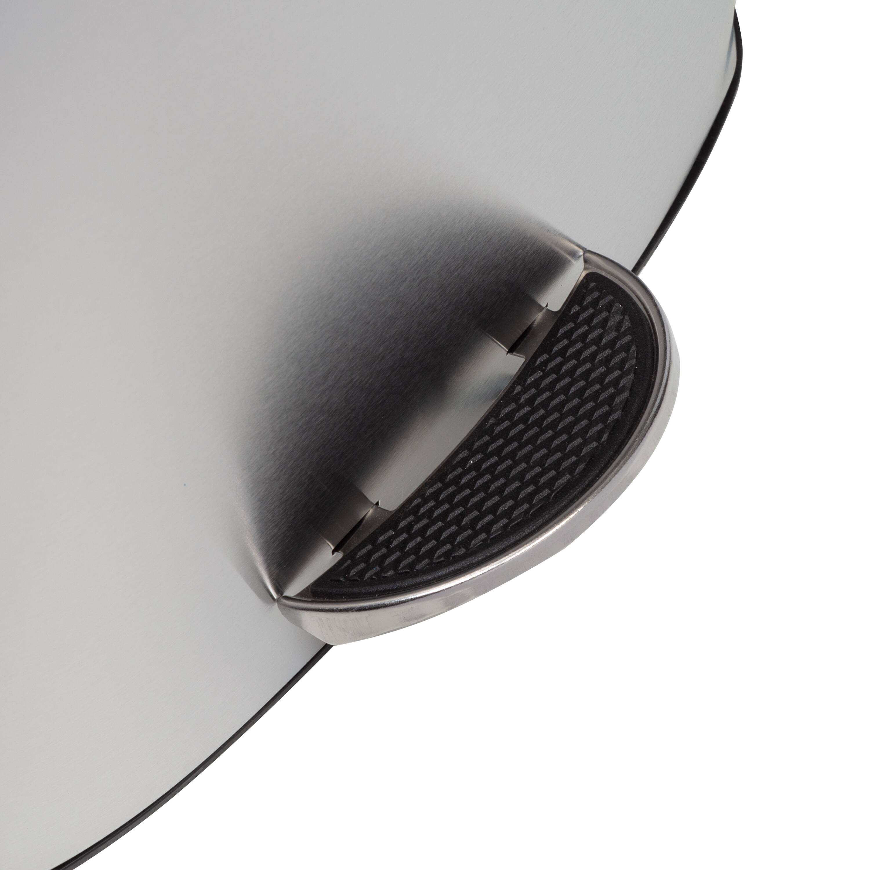 40L Rectangular Stainless Steel Step Trash Can With Lid