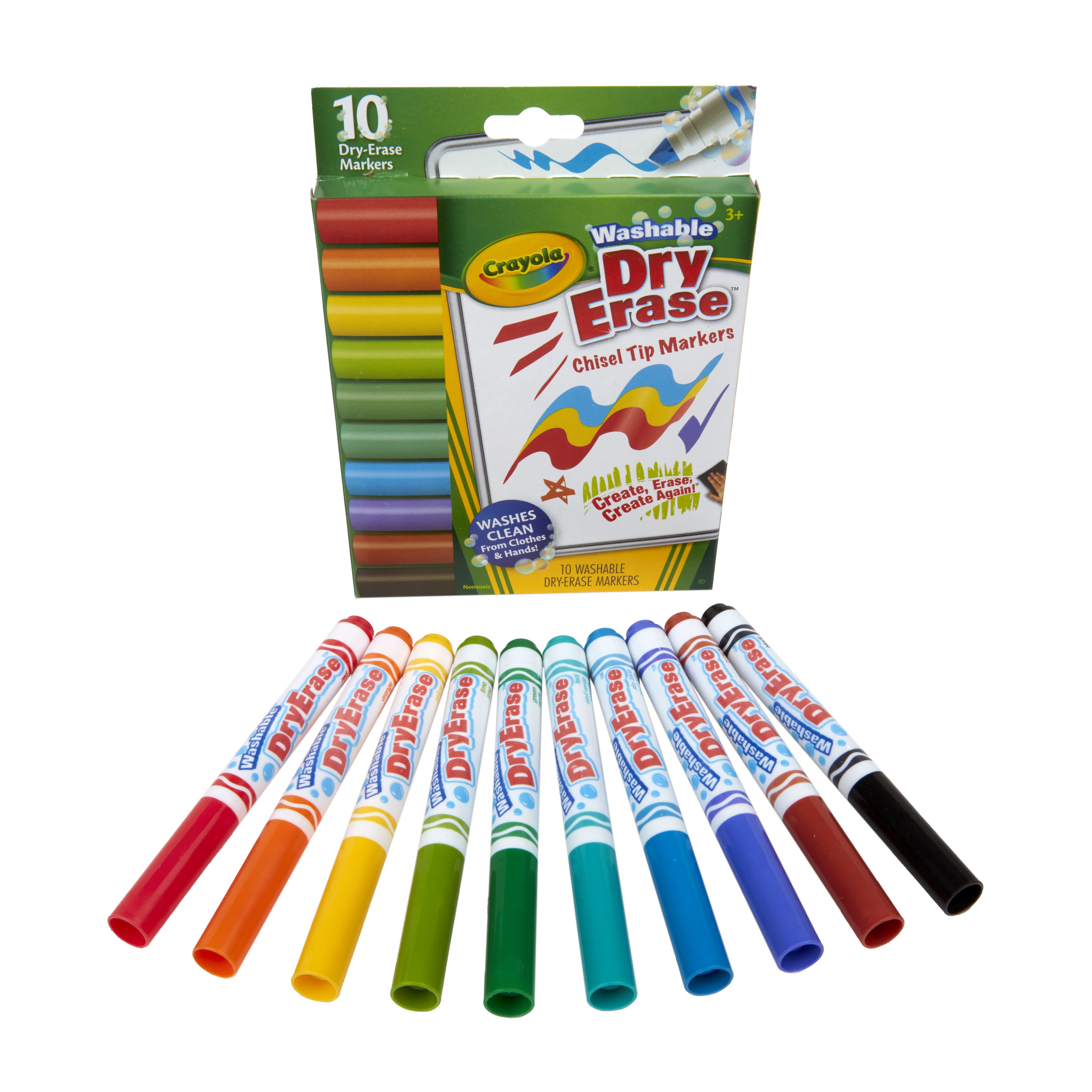 Crayola&#xAE; Washable Dry Erase&#x2122; Chisel Tip Markers, 10ct.