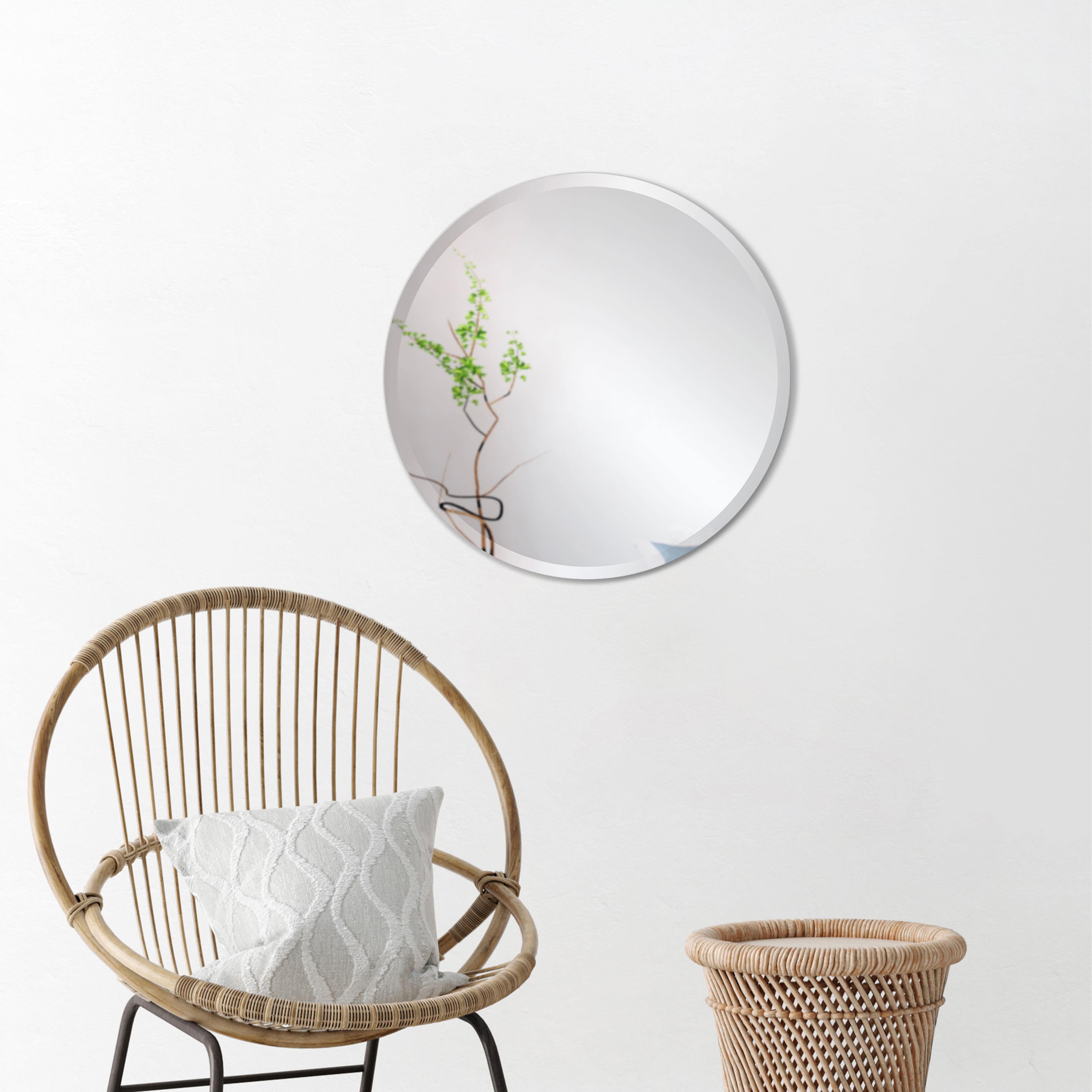 7&#x22; Round Beveled Glass Mirror by Make Market&#xAE;