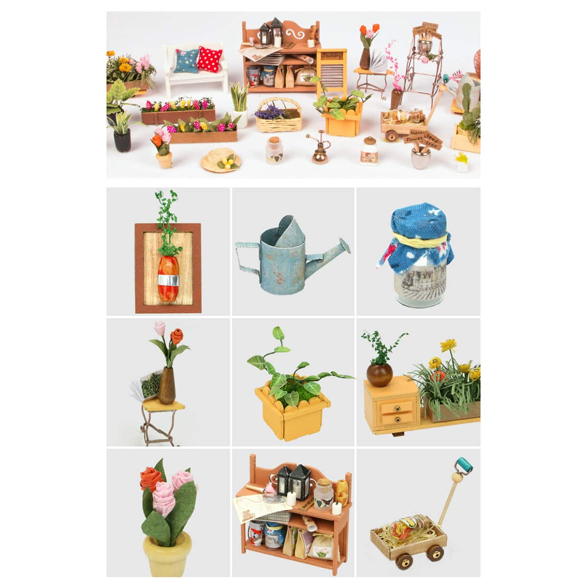 Rolife&#xAE; Miller&#x27;s Garden DIY Miniature House Kit