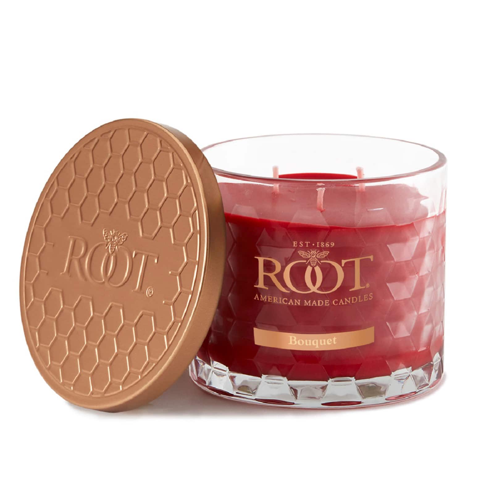 Root Candles Signature 3-Wick Honeycomb Beeswax Blend Jar Candle