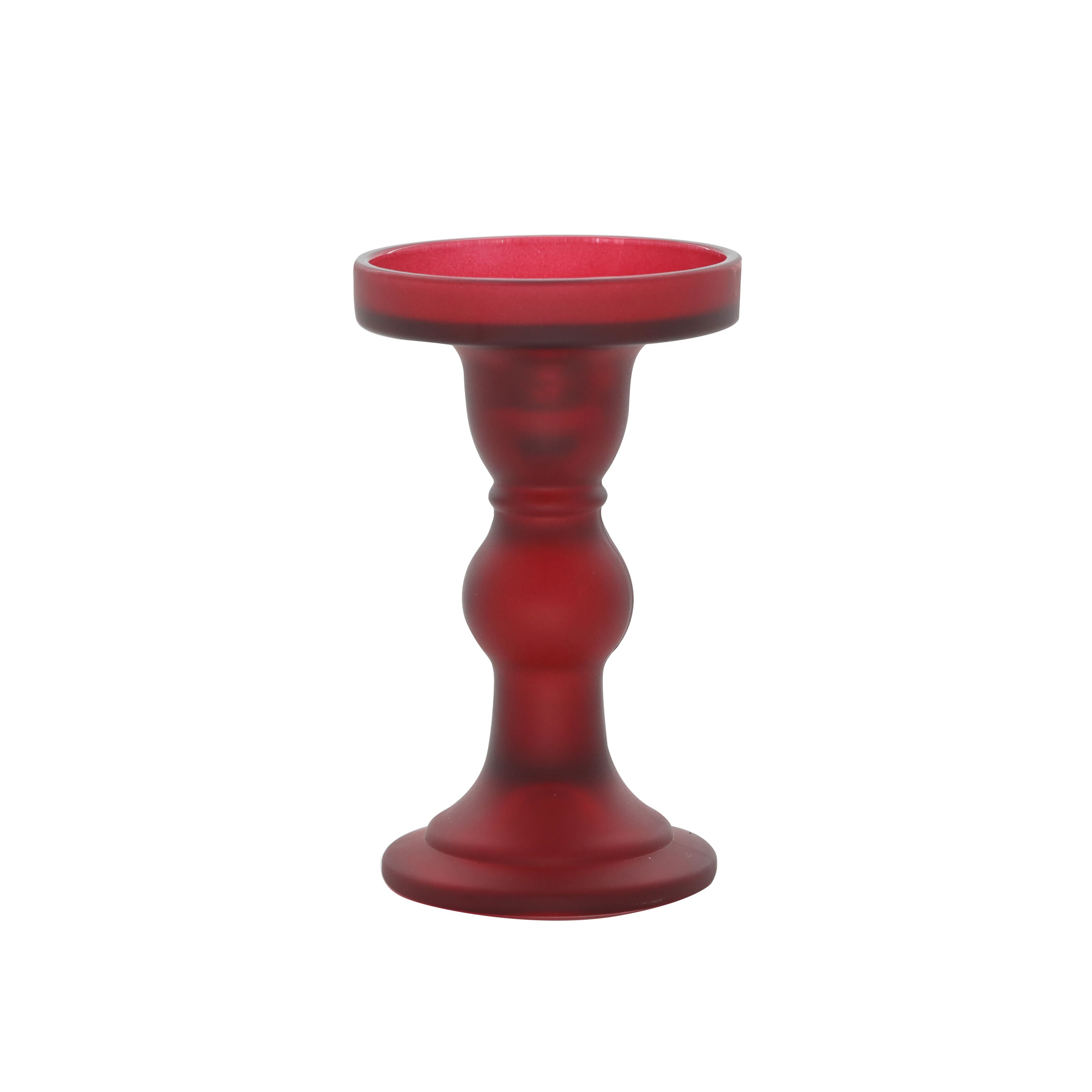 Large Red Glass Candle Holder by Ashland&#xAE;