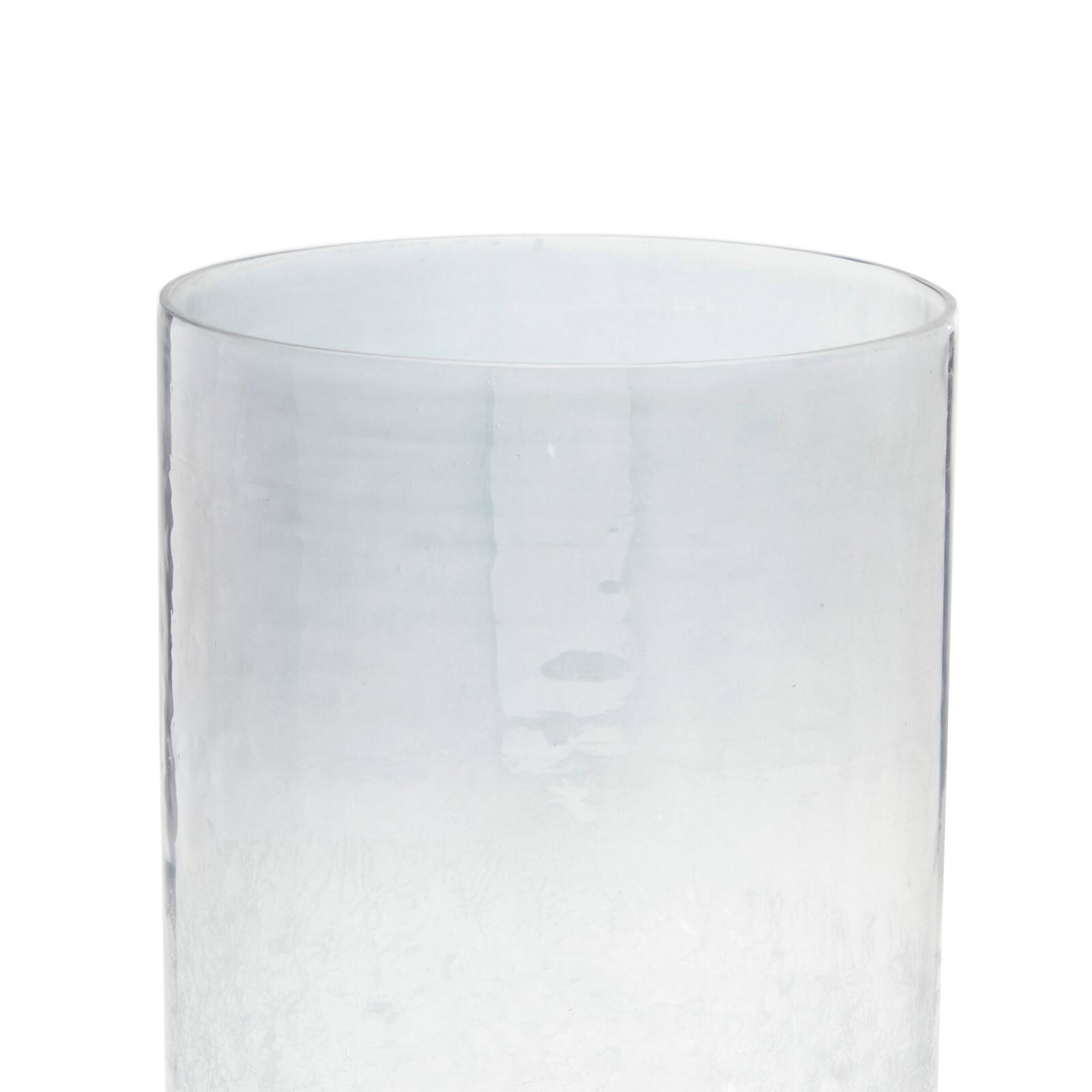 17" Black Glass Traditional Candle Holder