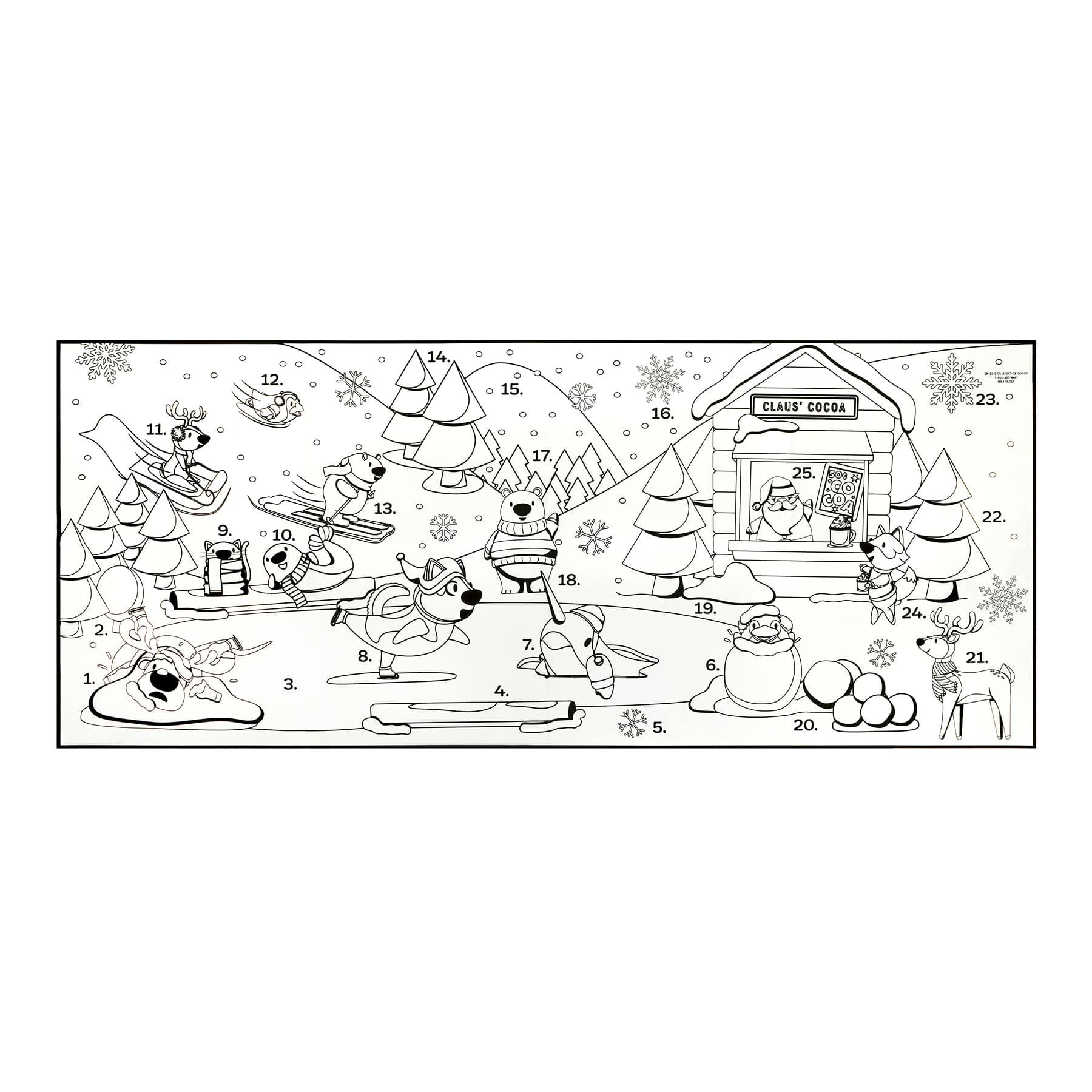 20&#x22; x 48&#x22; Color-In Christmas Countdown Poster by Creatology&#x2122;