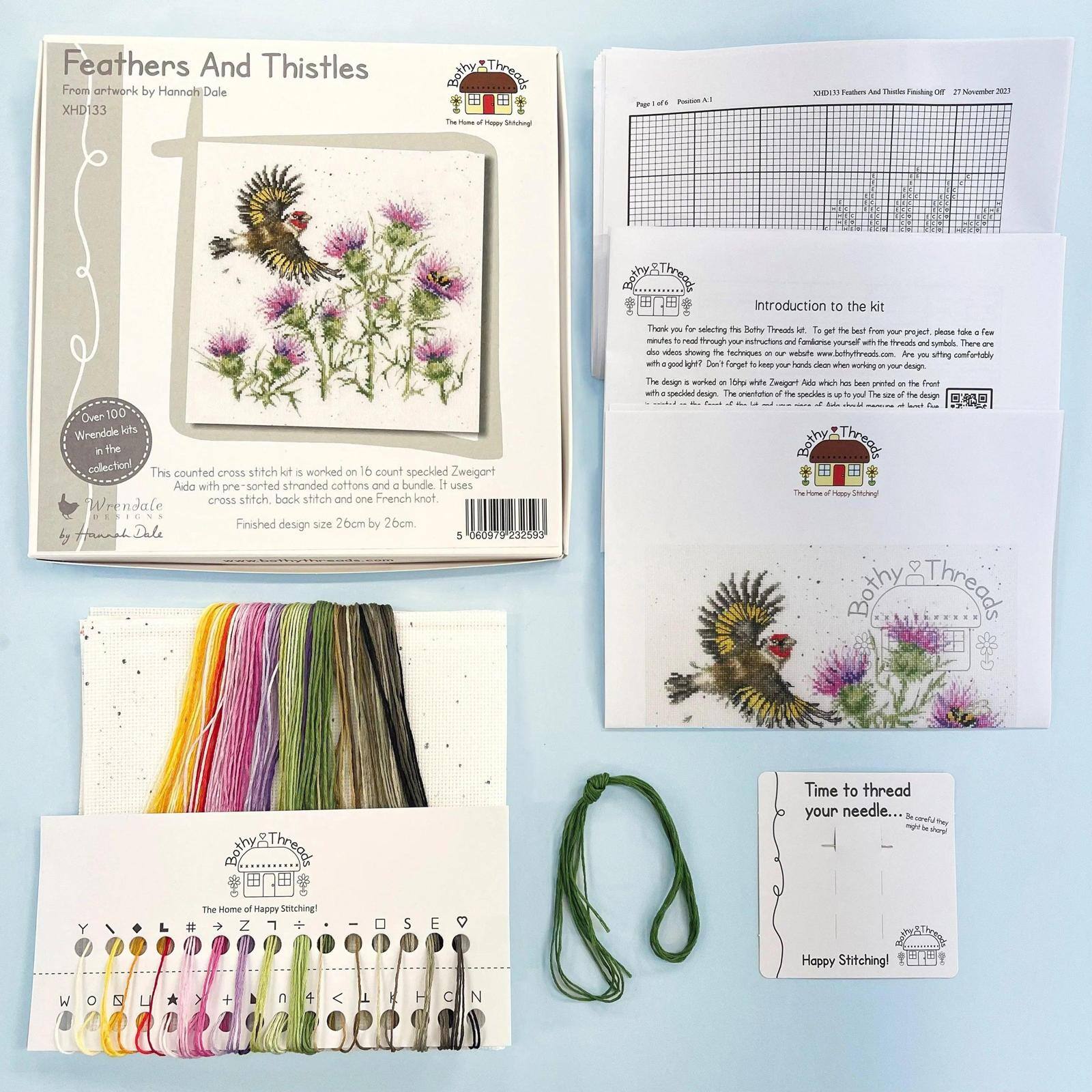 Bothy Threads Feathers and thistles Counted Cross Stitch Kit