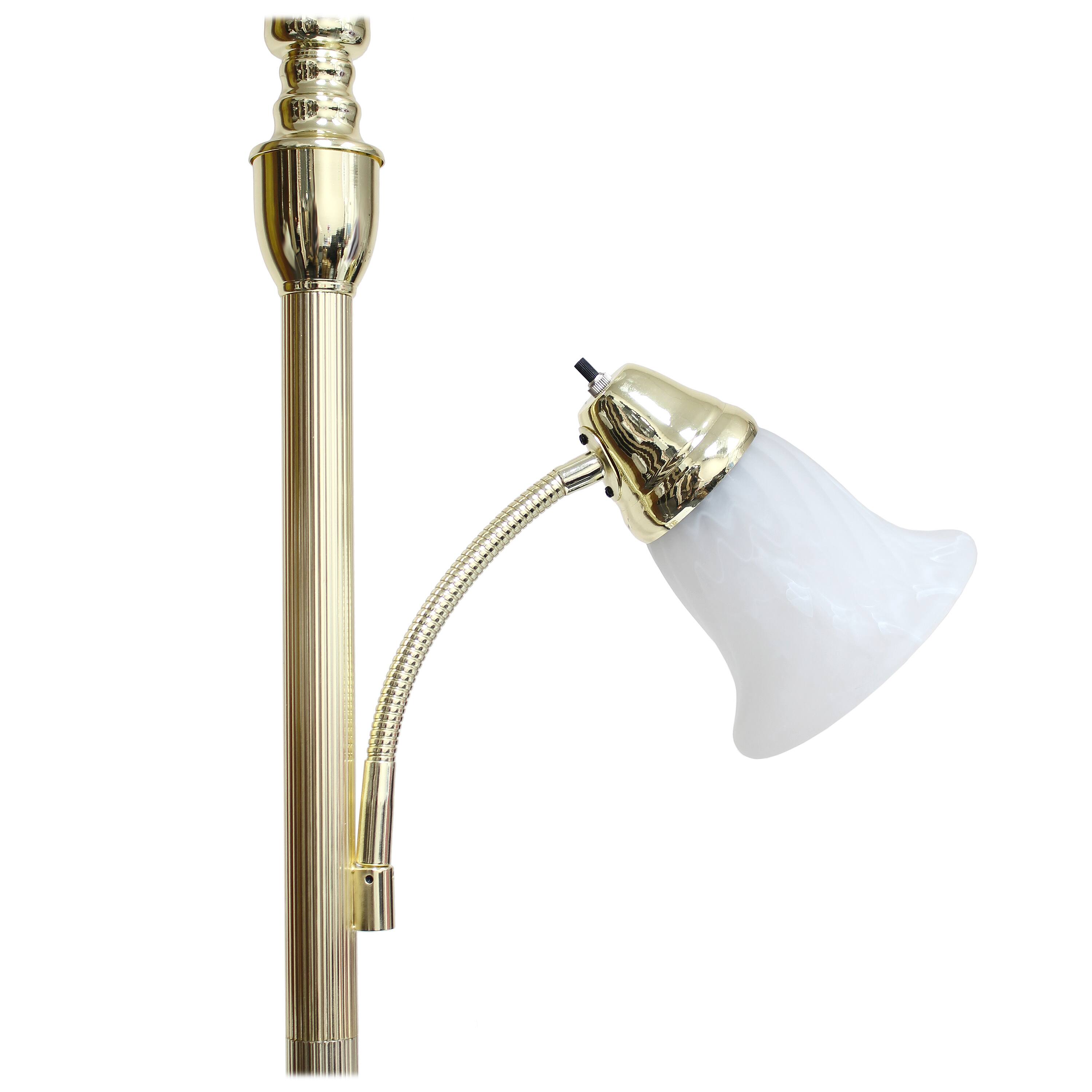 Lalia Home Torchiere Floor Lamp with Reading Light