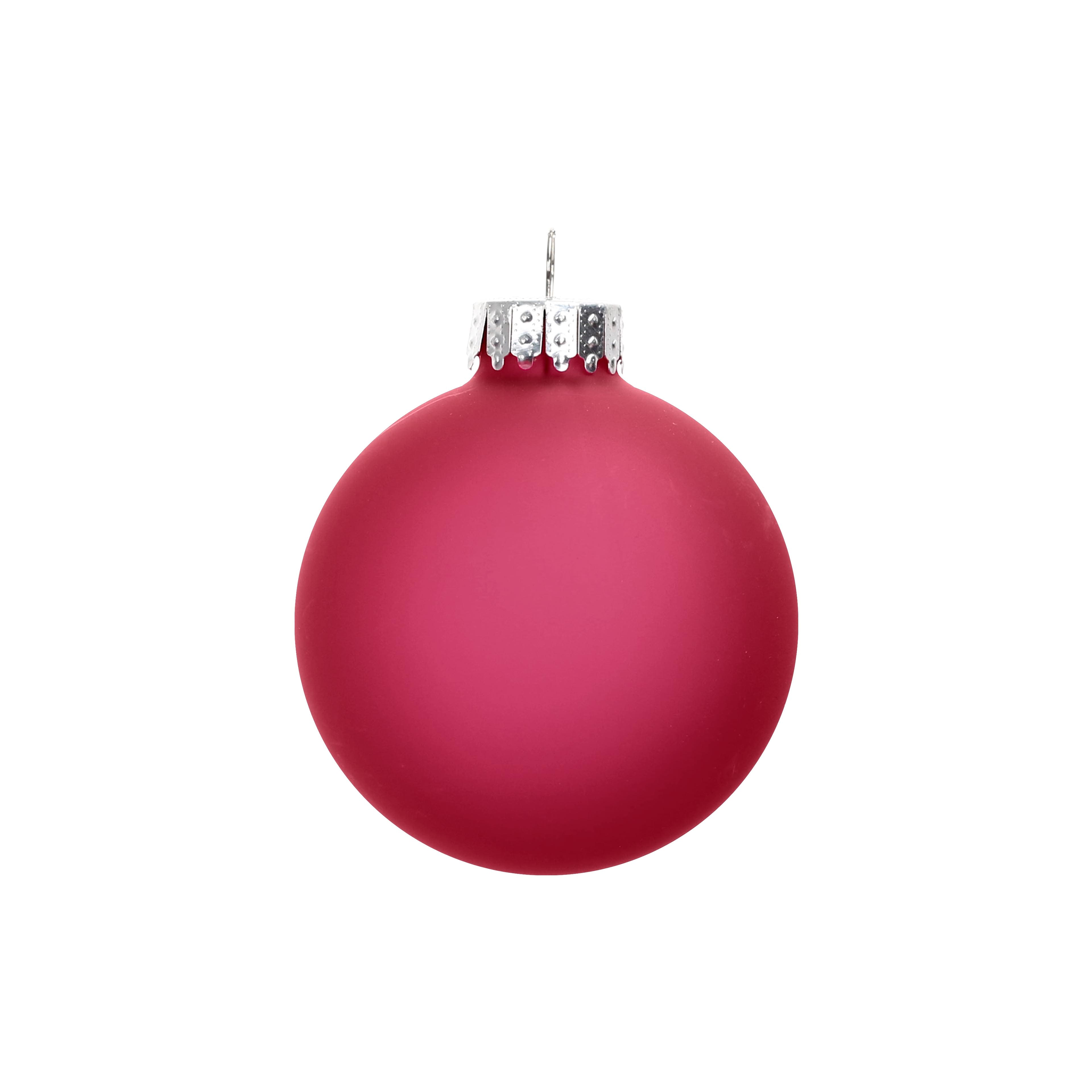 8 Pack 2.5&#x22; Frosted Glass Ball Ornament by Ashland&#xAE;