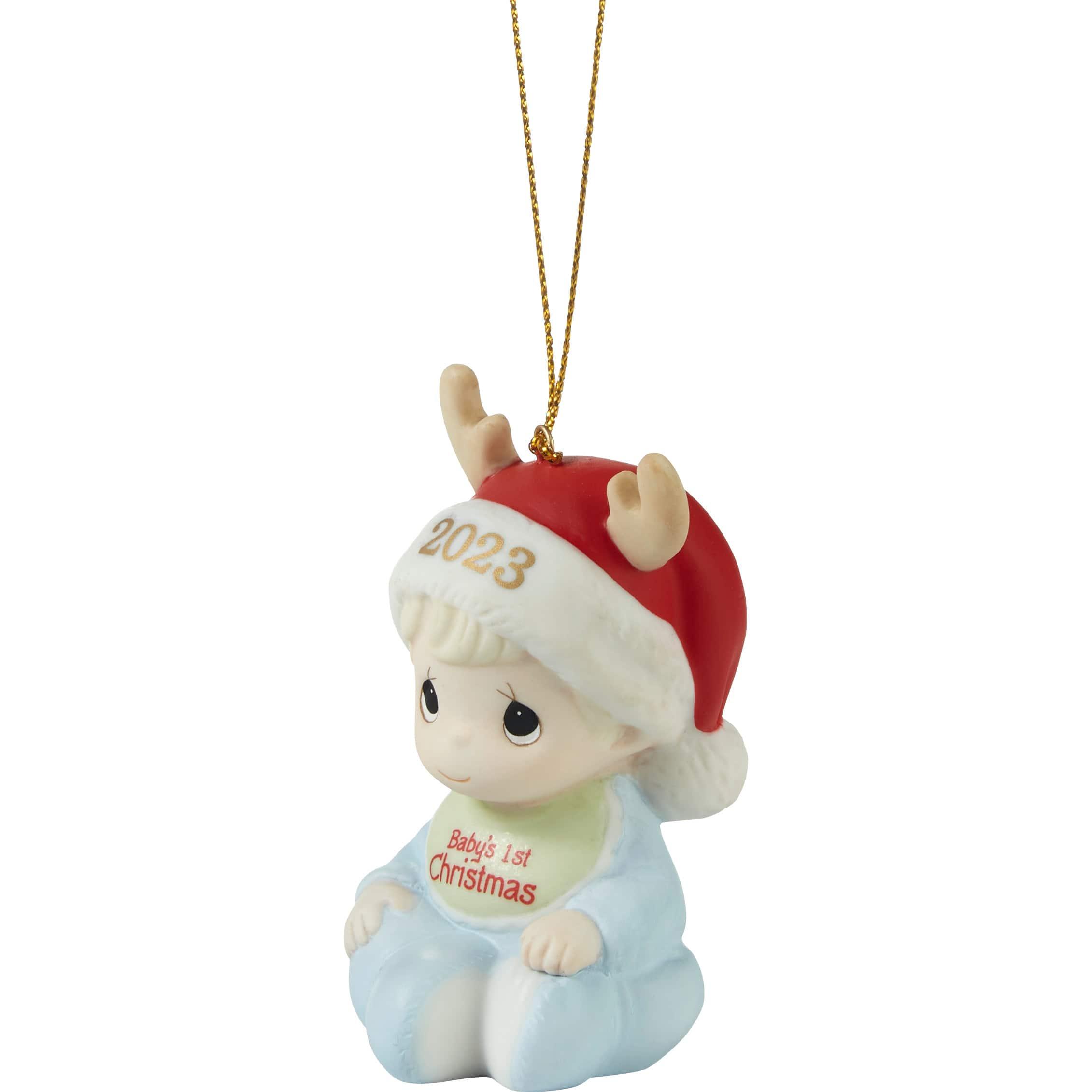 Precious Moments 3&#x22; Baby&#x2019;s First Christmas 2023 Boy Ornament