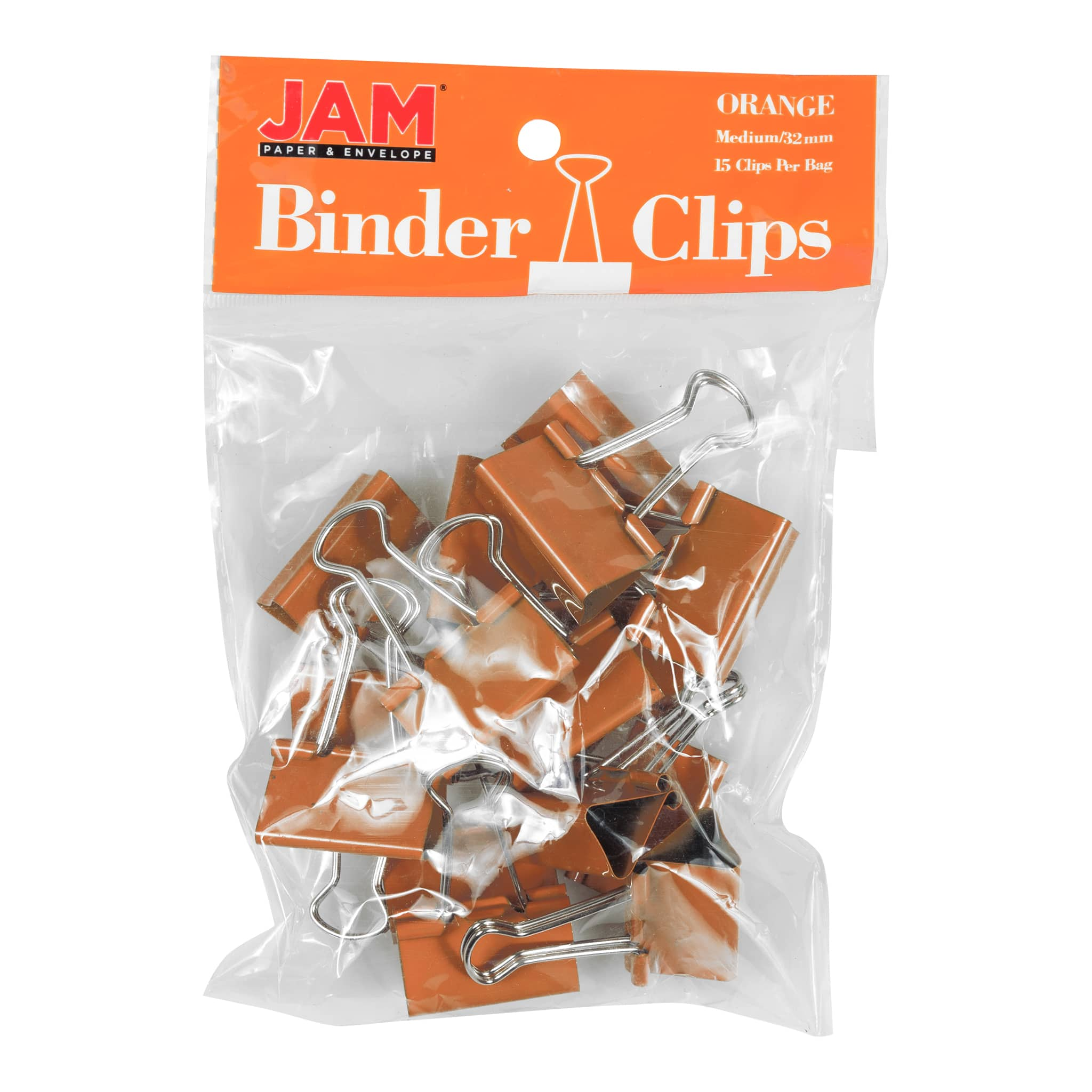 Jam Paper Binder Clips, Large, 41mm, Blue Binderclips, 12/Pack