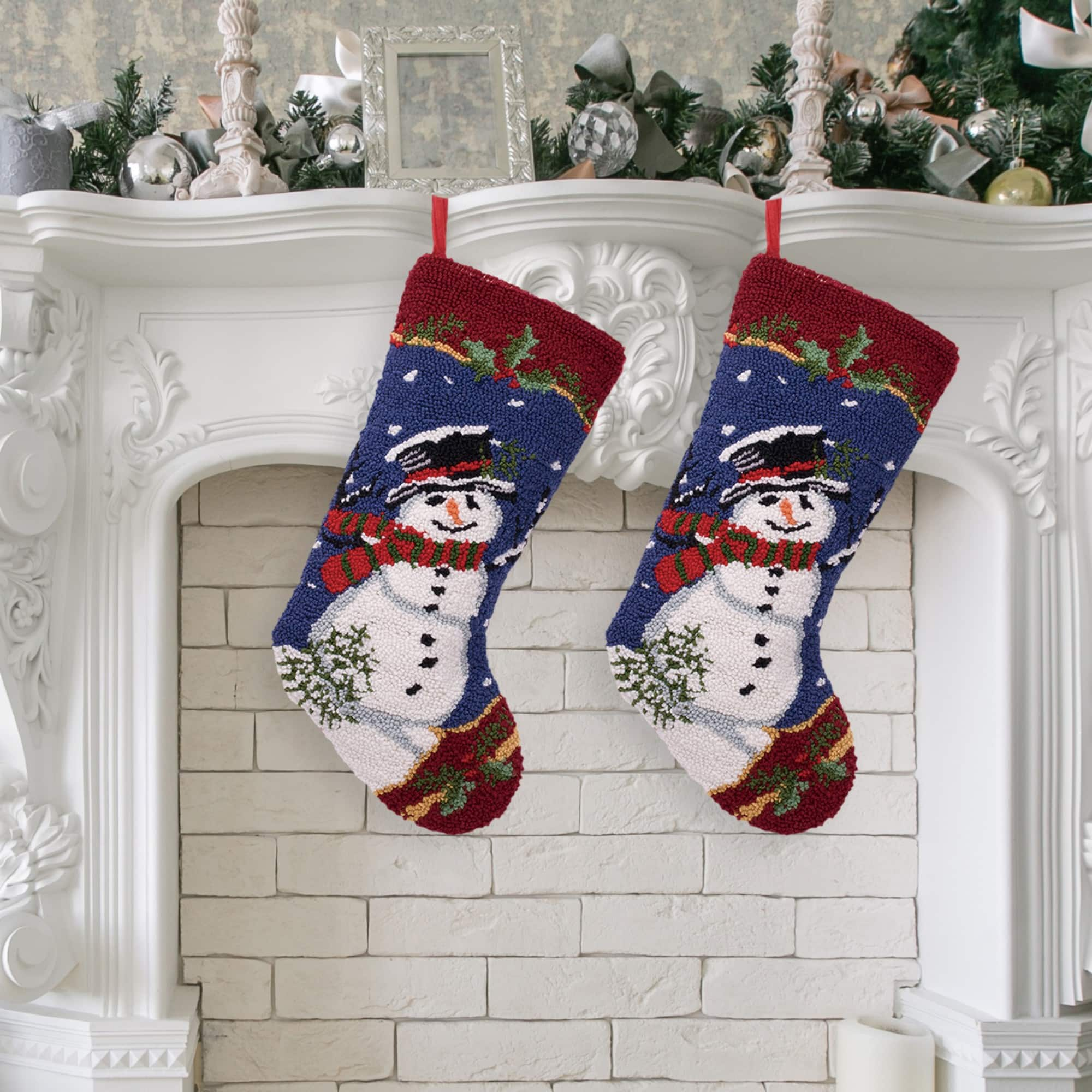 Glitzhome&#xAE; 19&#x22; Snowman Christmas Stockings, 2ct.