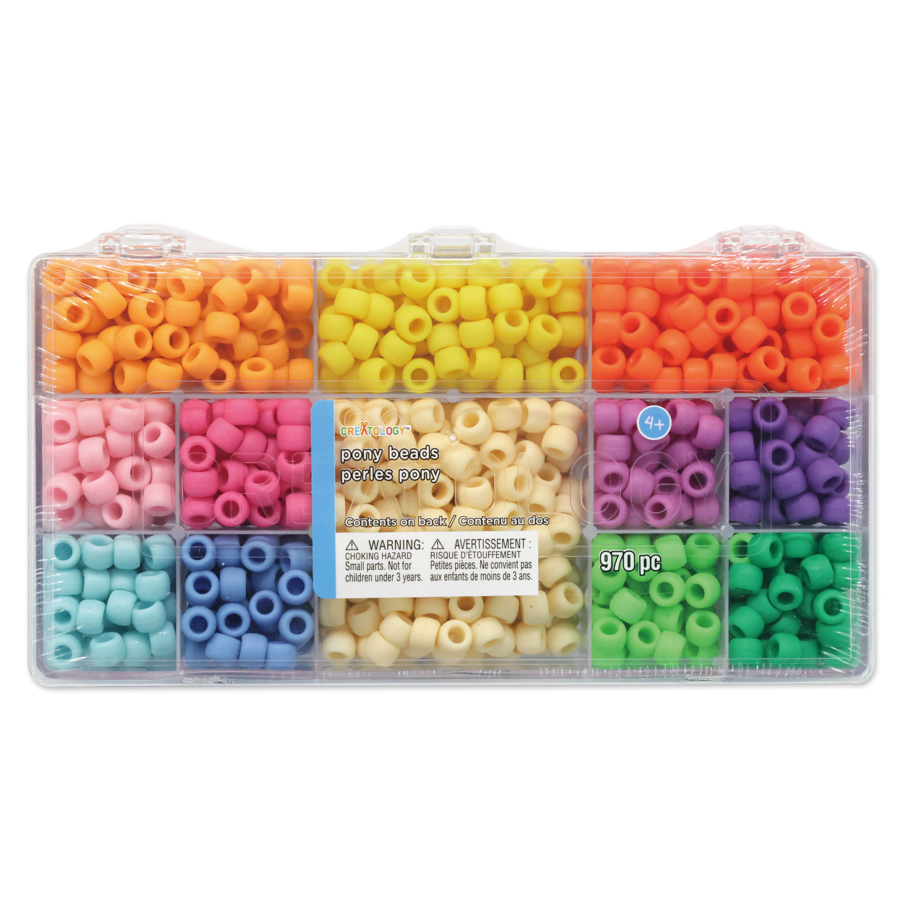 Multicolour Matte Pony Beads by Creatology™, 6mm x 9mm