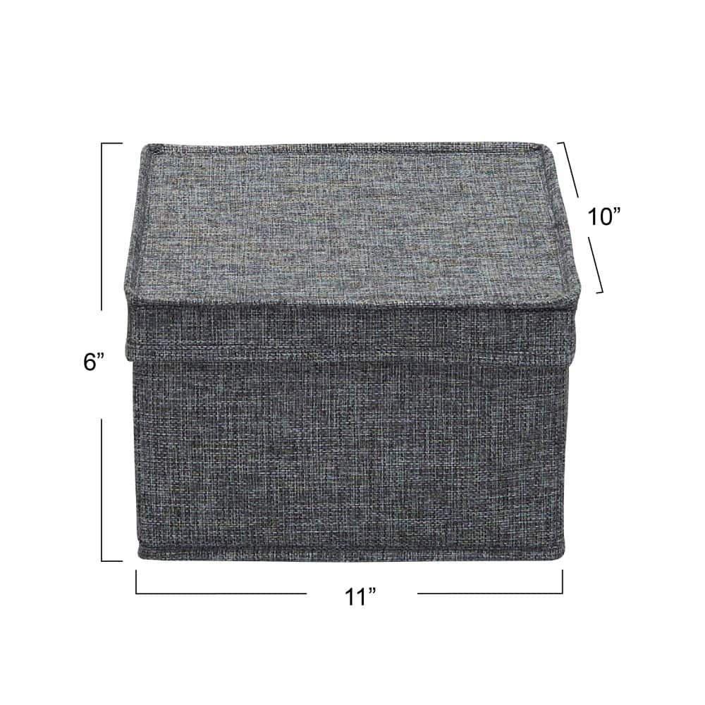 Household Essentials Fabric Storage Bin with Lid, 2ct.
