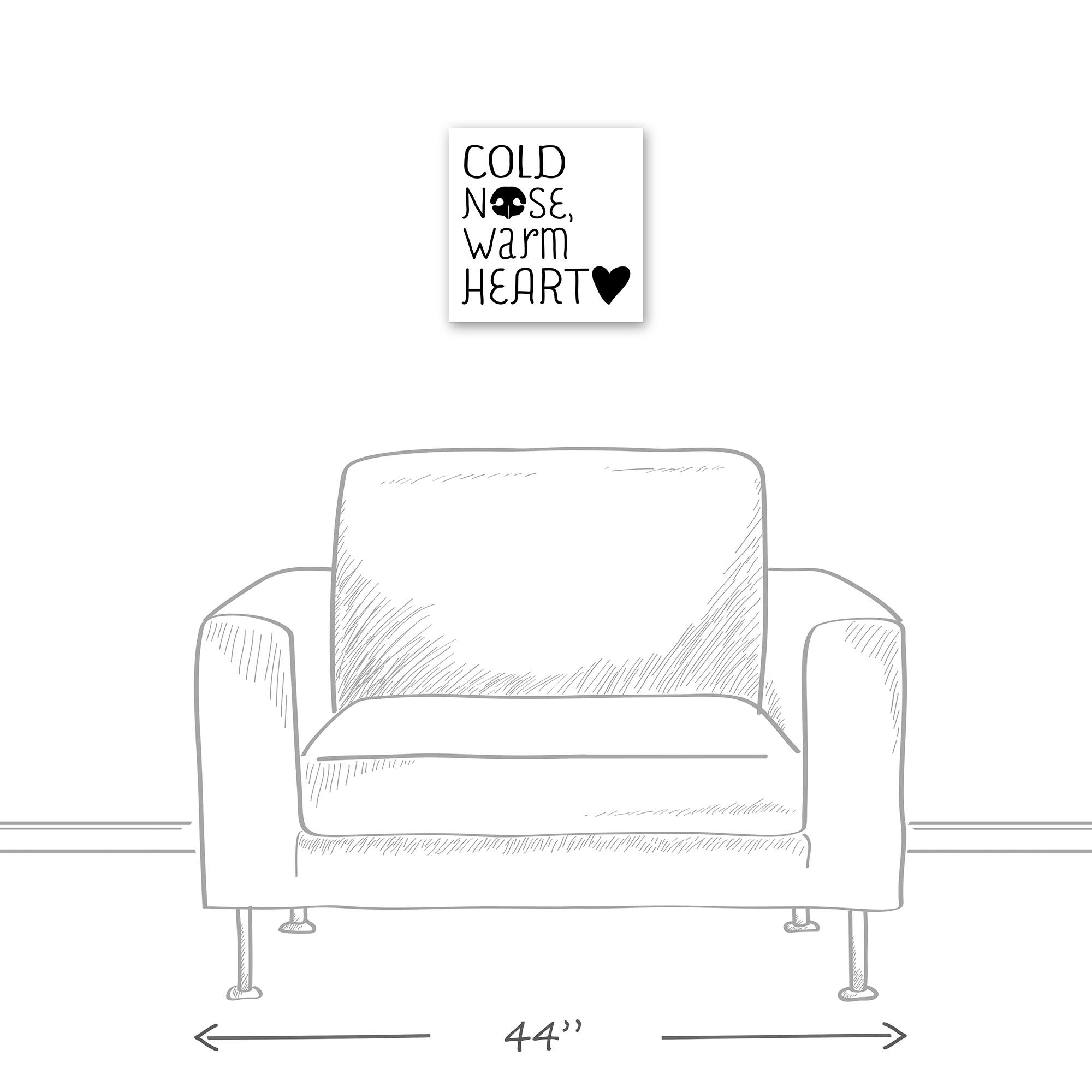 Cold Nose Warm Heart Canvas Wall Art