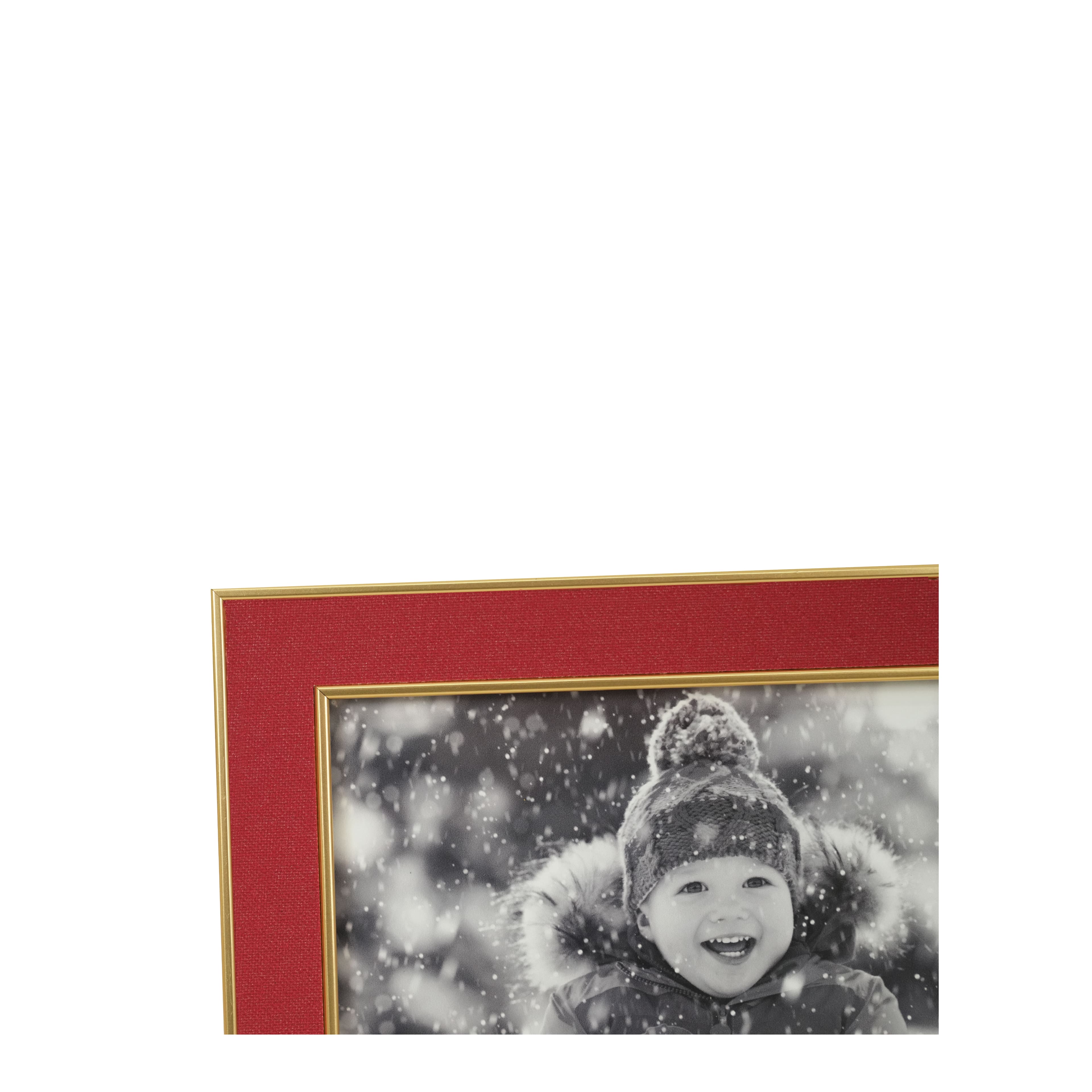 5&#x22; x 7&#x22; Red &#x26; Gold Fabric Plastic Frame by Studio D&#xE9;cor&#xAE;
