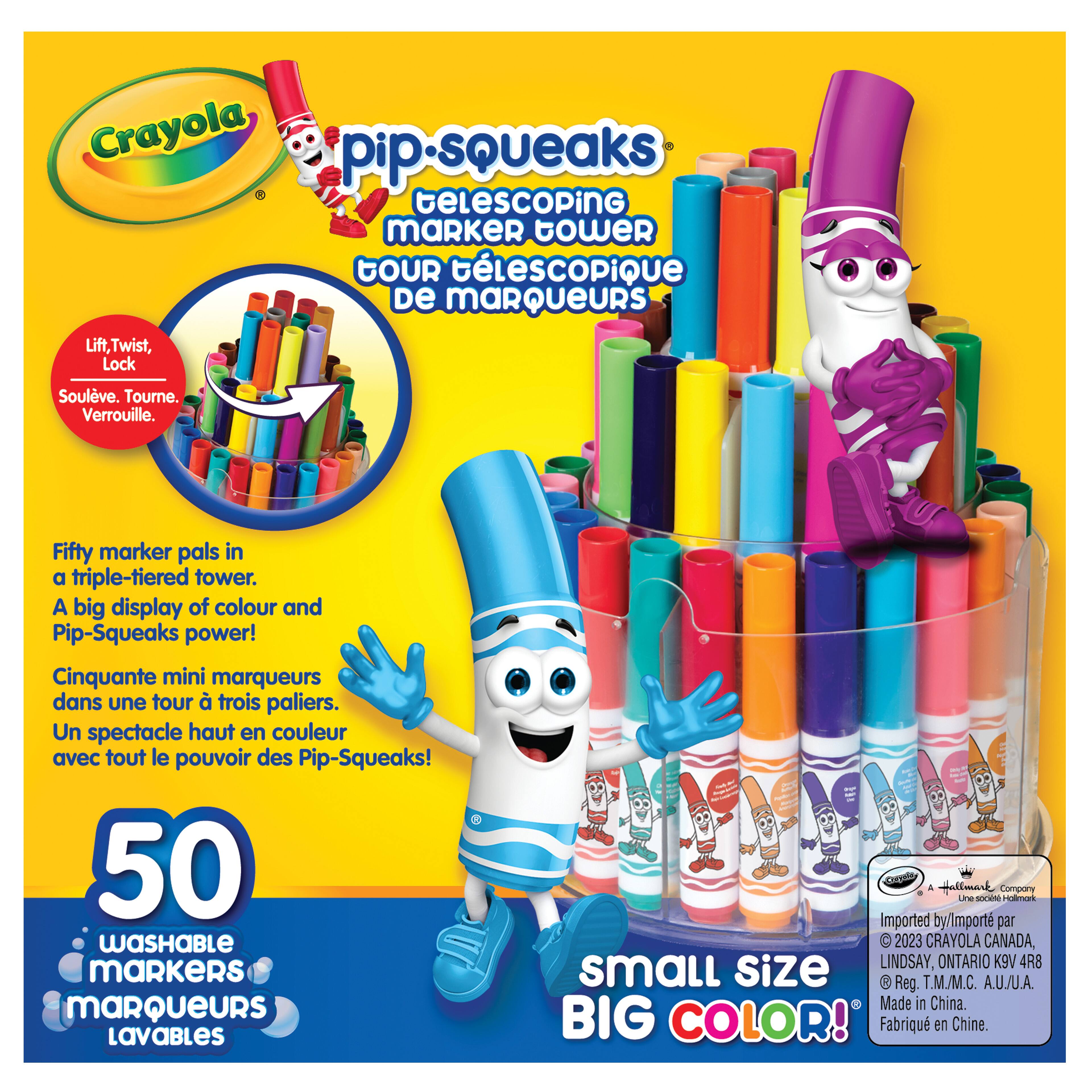 6 Packs: 50 ct. (300 total) Crayola® Pip-Squeaks™ Telescoping Marker Tower