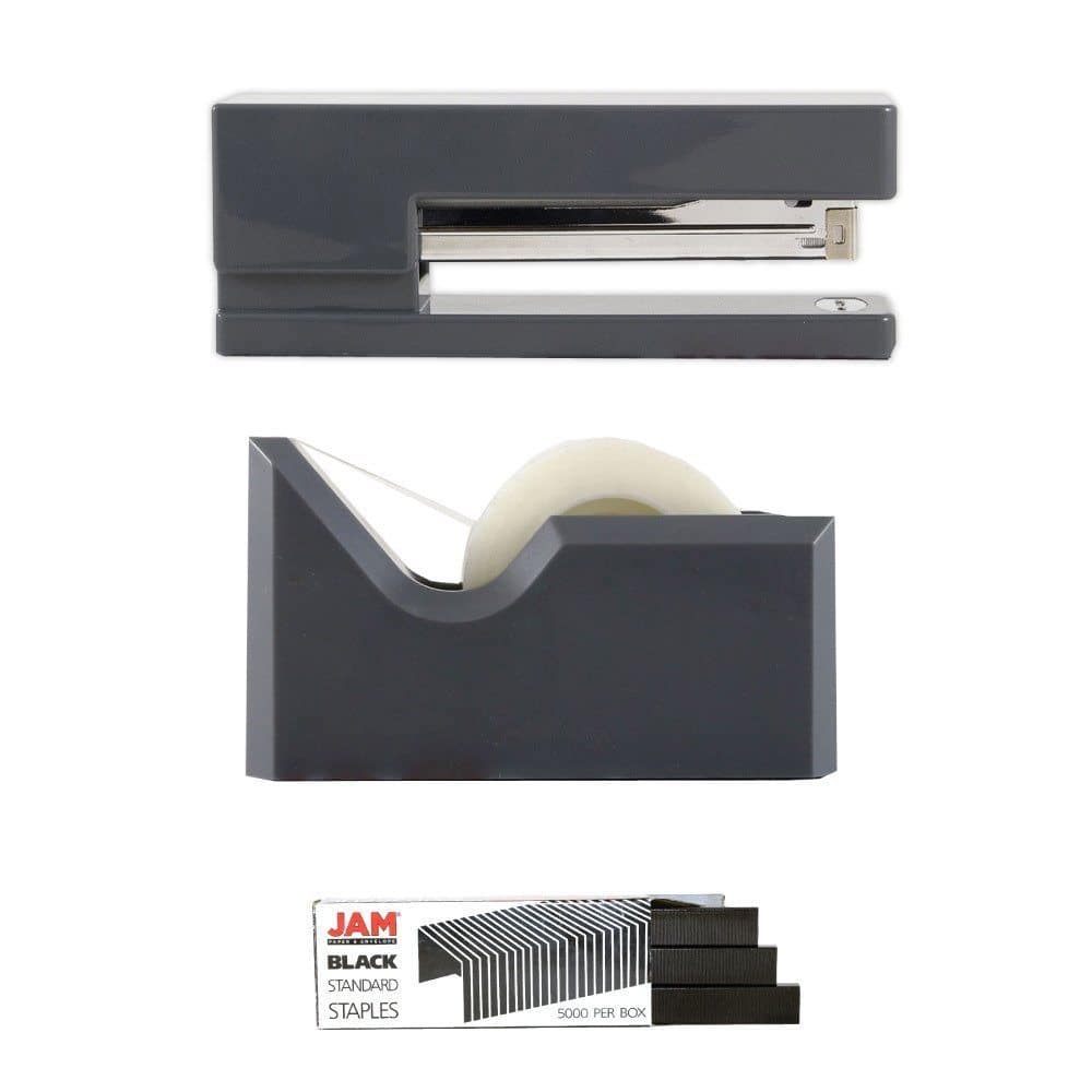 JAM Paper Stapler, Tape Dispenser &#x26; Staples Office Trio Kit